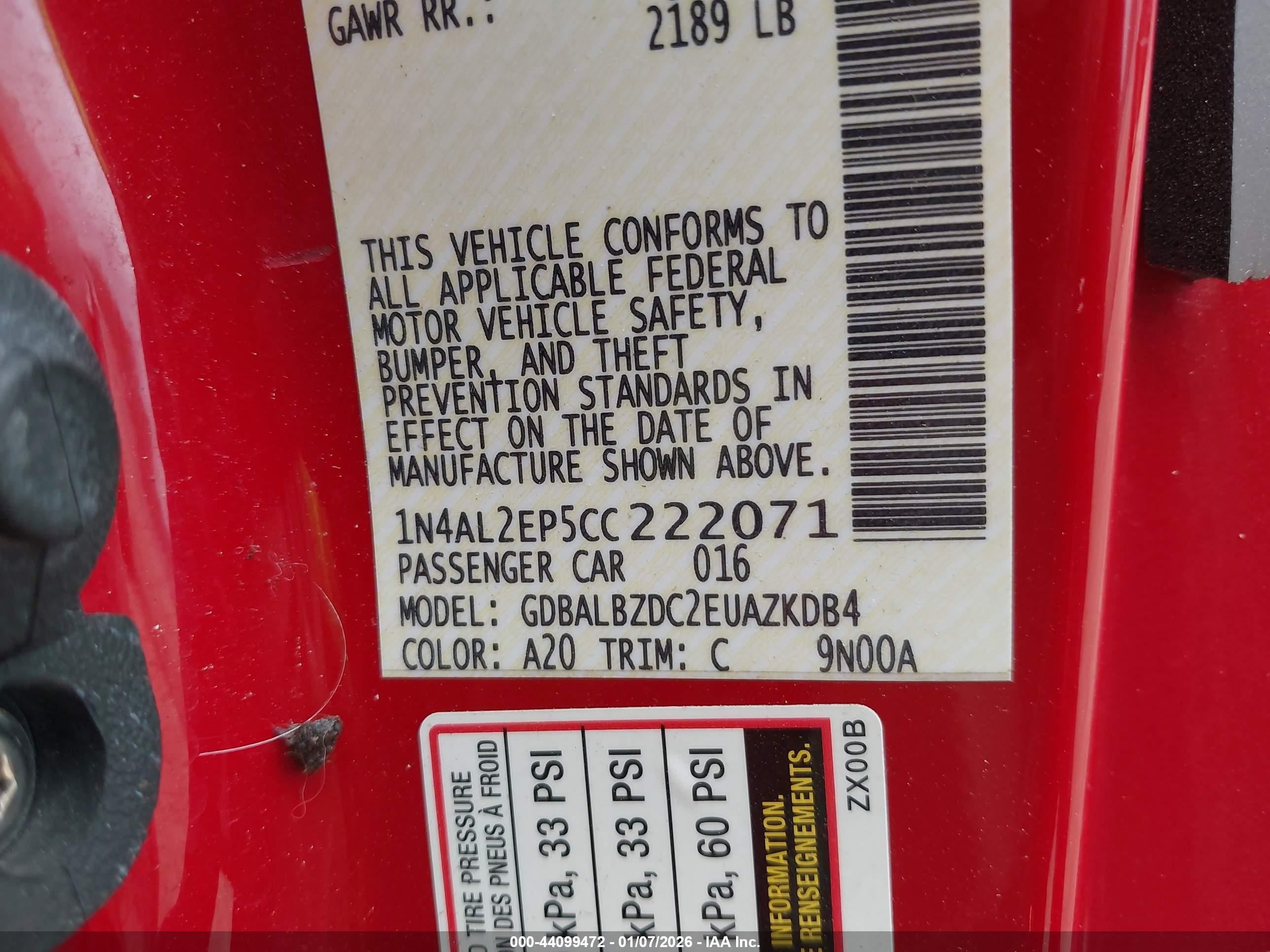 NISSAN ALTIMA image 9
