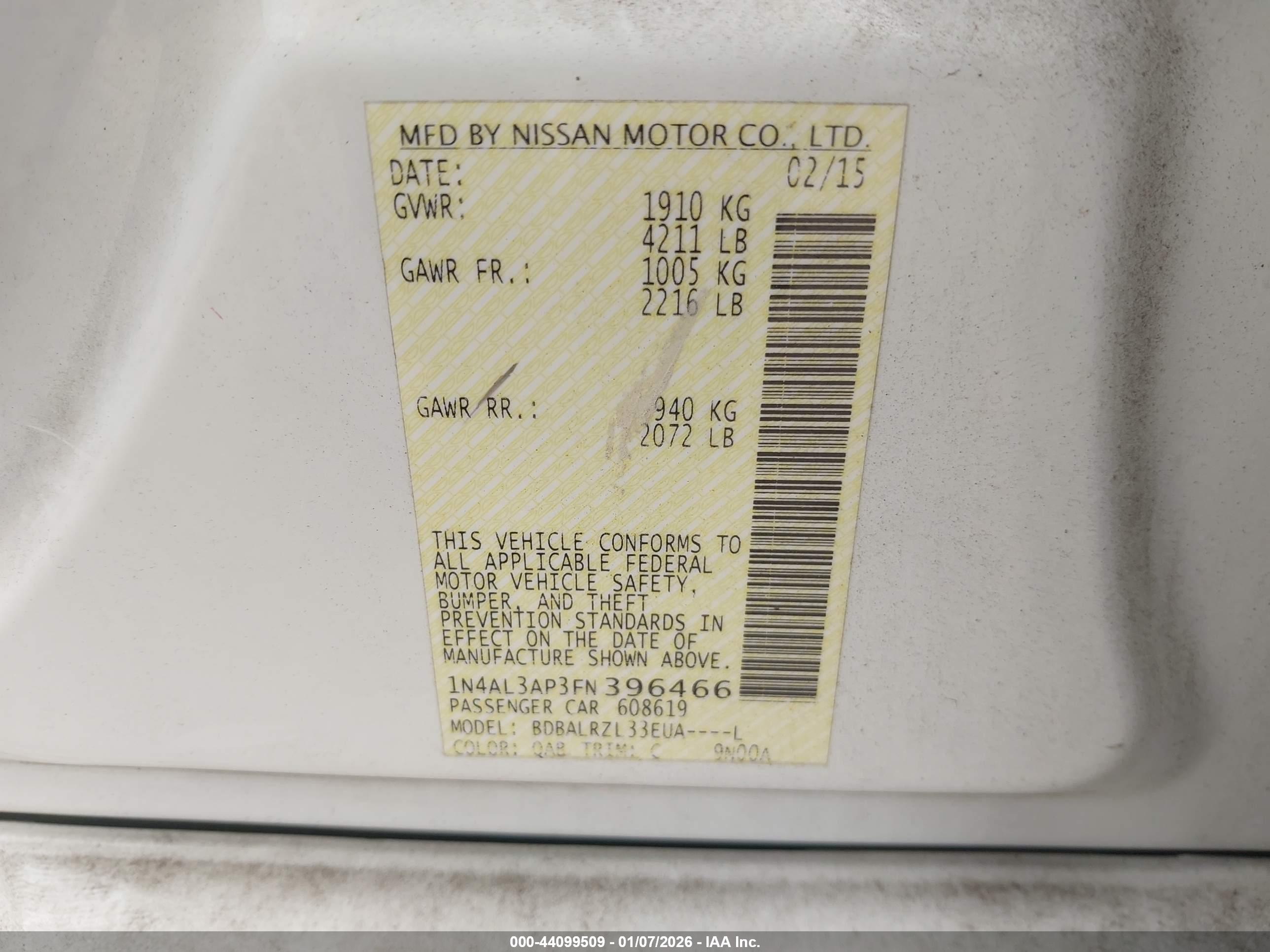 NISSAN ALTIMA image 9