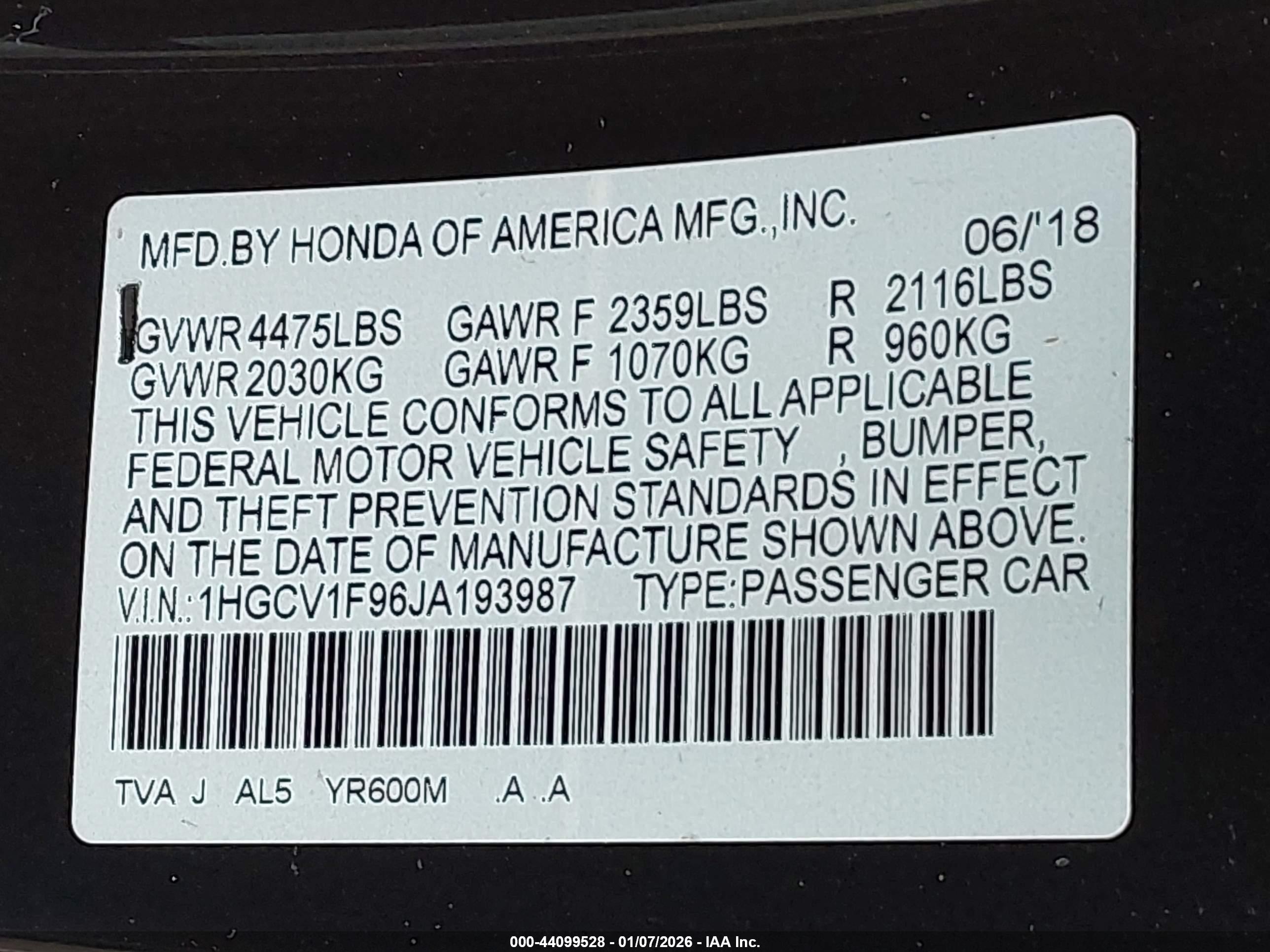 HONDA ACCORD image 9
