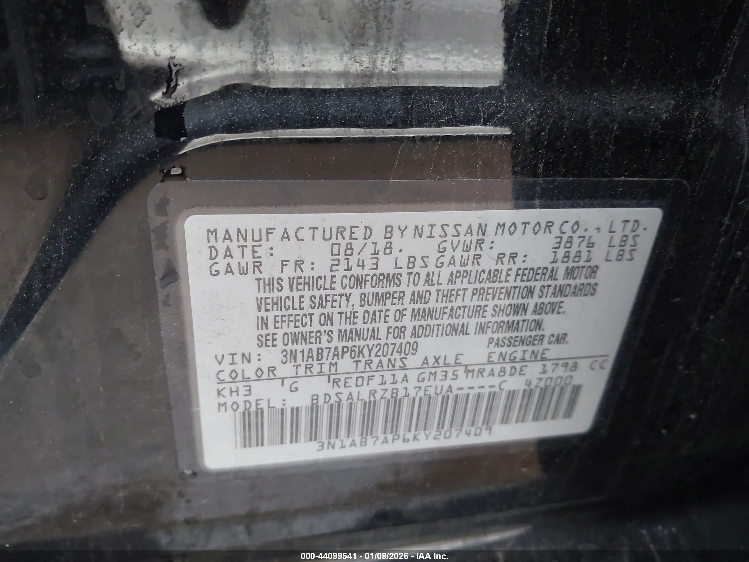 NISSAN SENTRA image 9