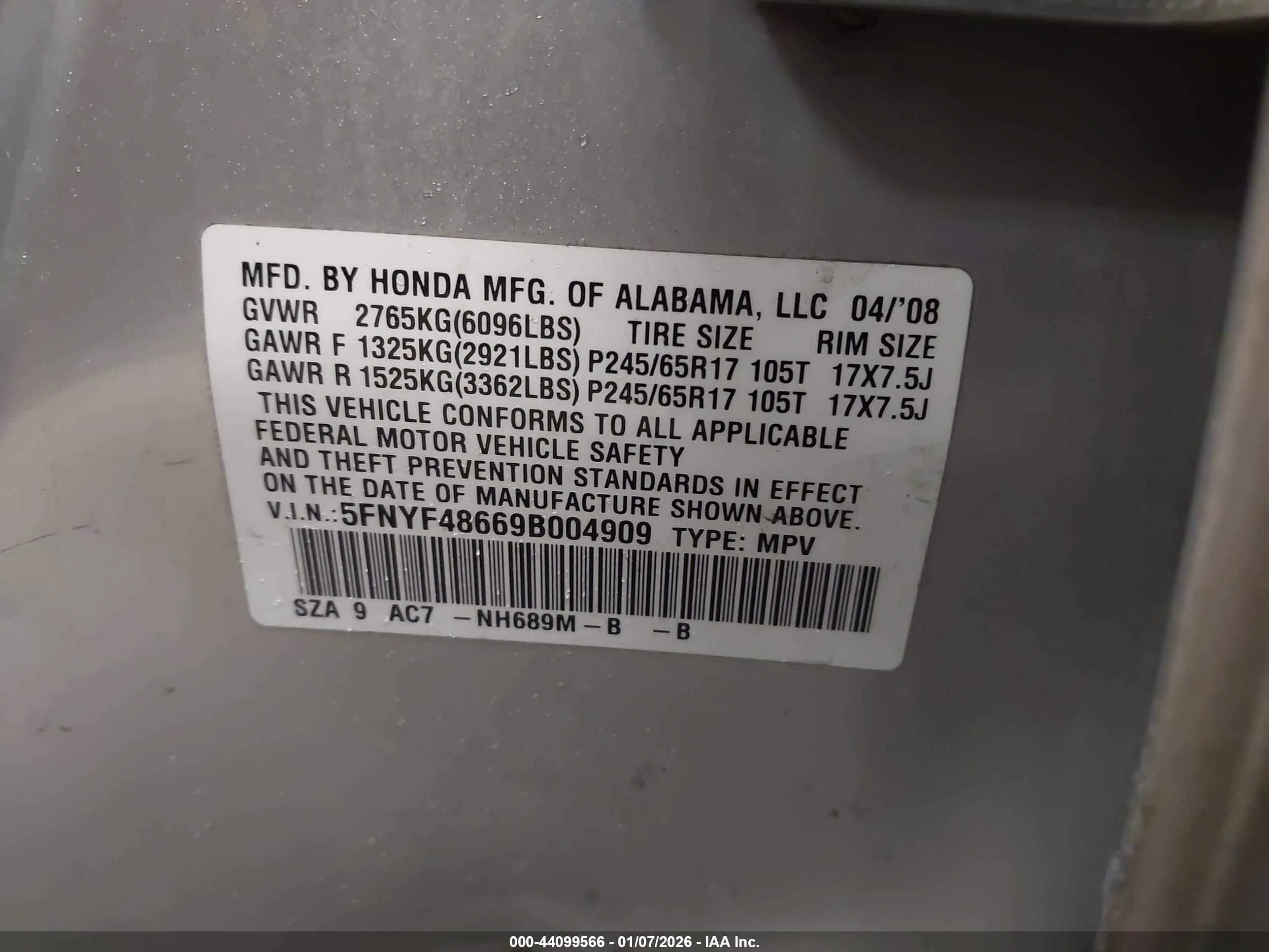 HONDA PILOT image 9