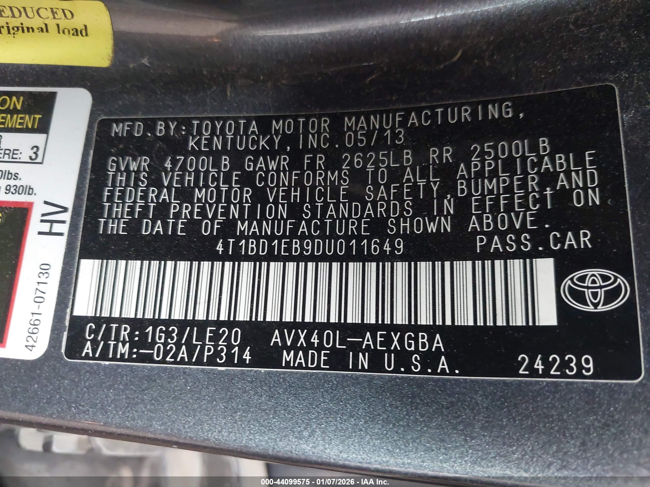 TOYOTA AVALON image 9