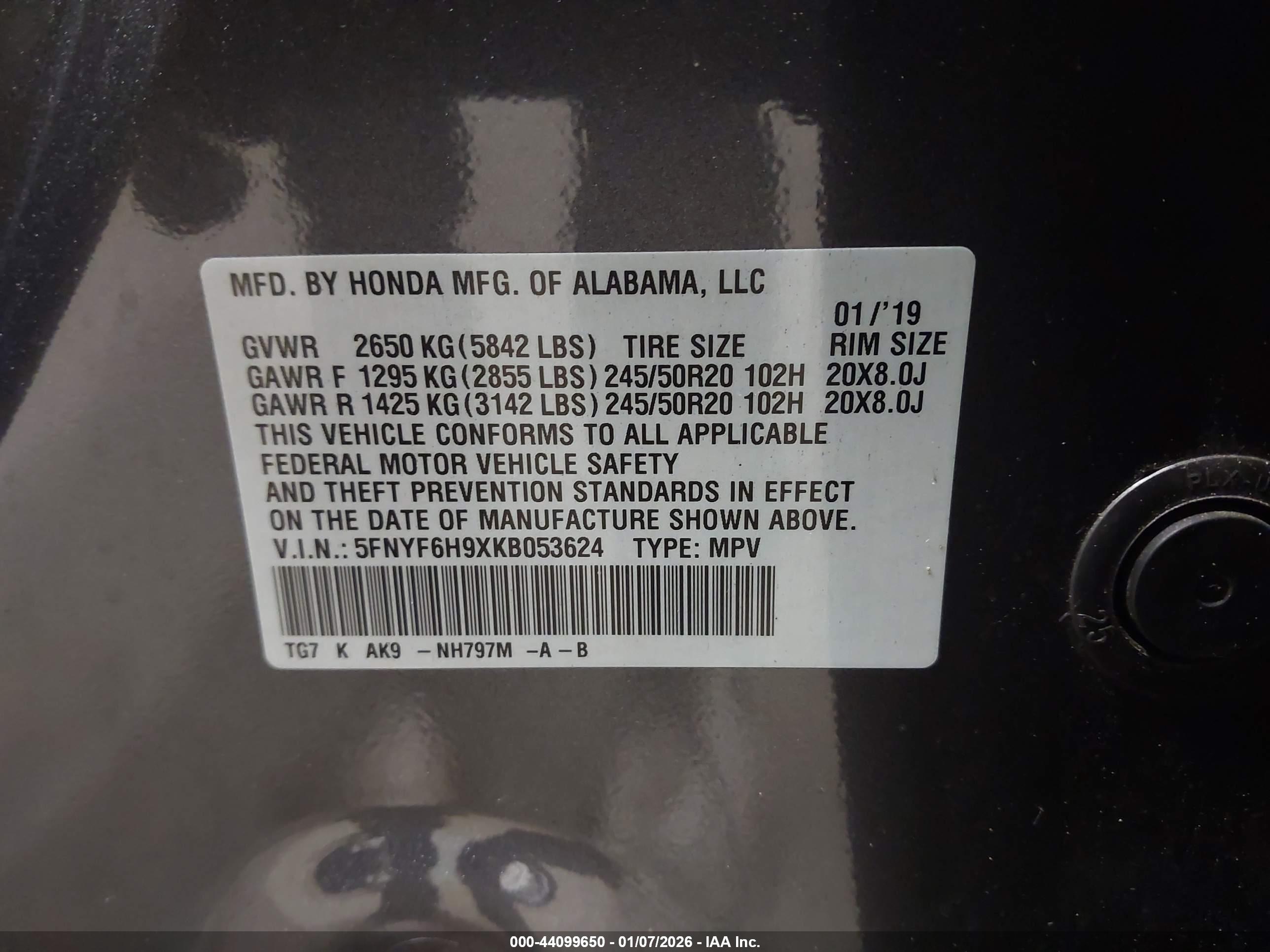 HONDA PILOT image 9