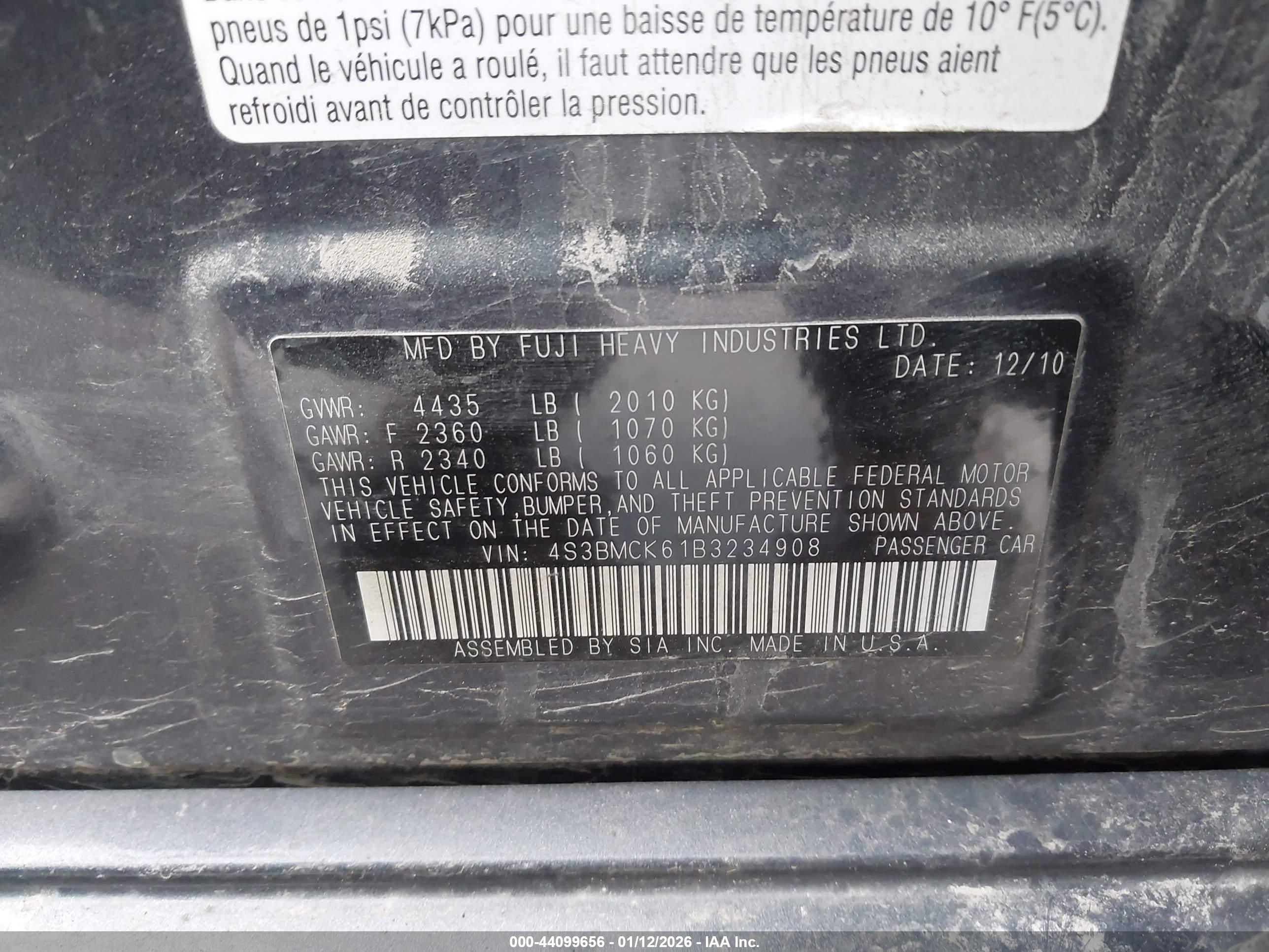SUBARU LEGACY image 9