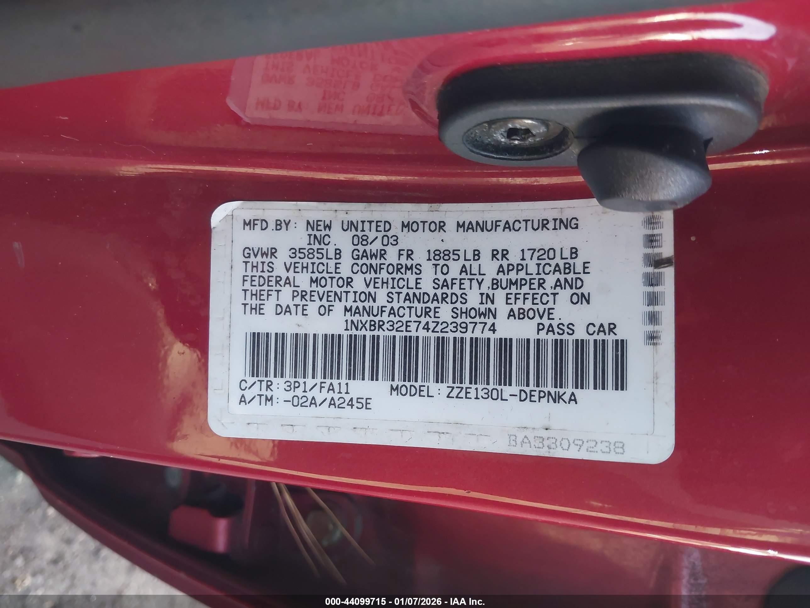 TOYOTA COROLLA image 9