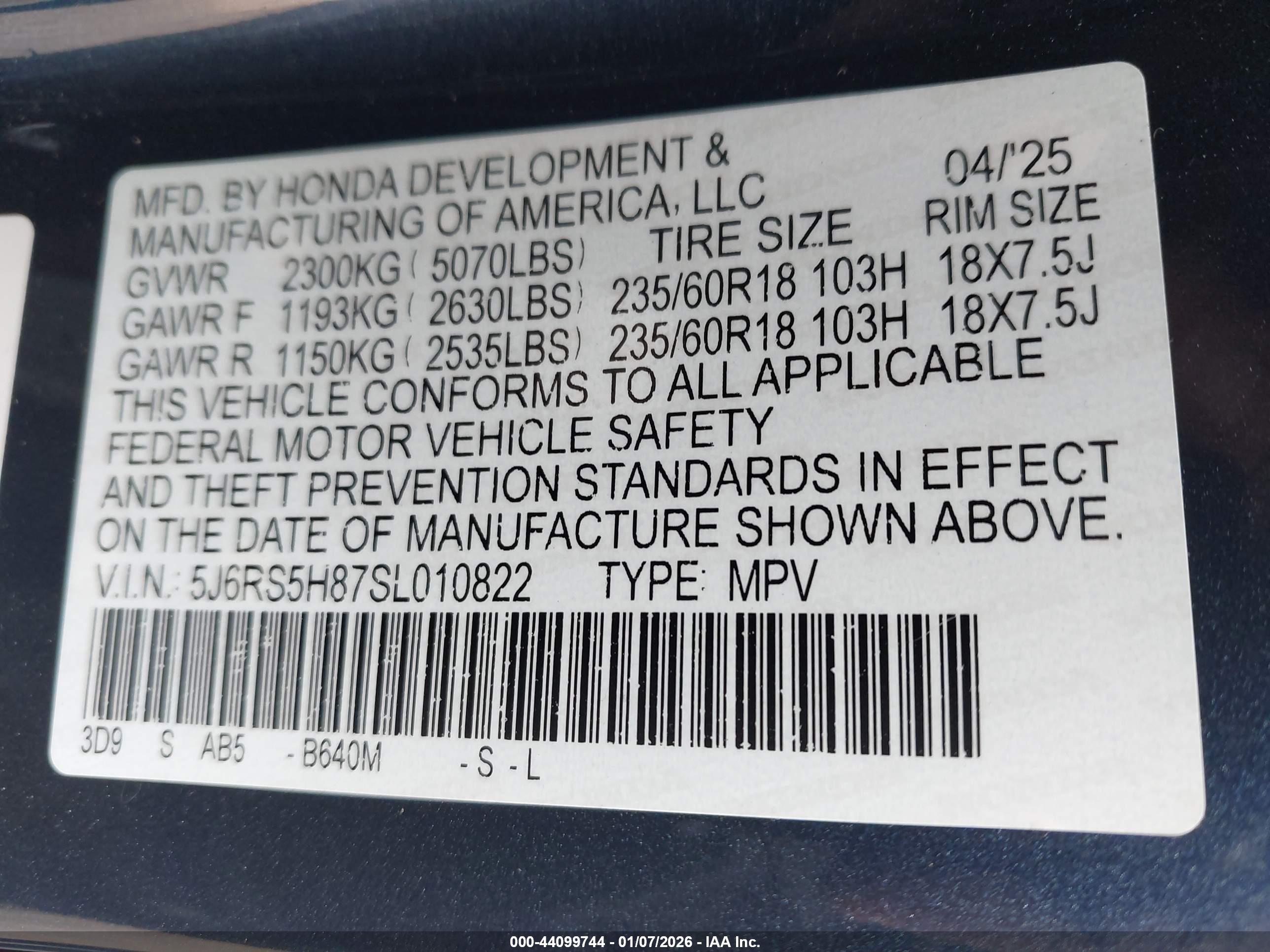 HONDA CR-V image 9