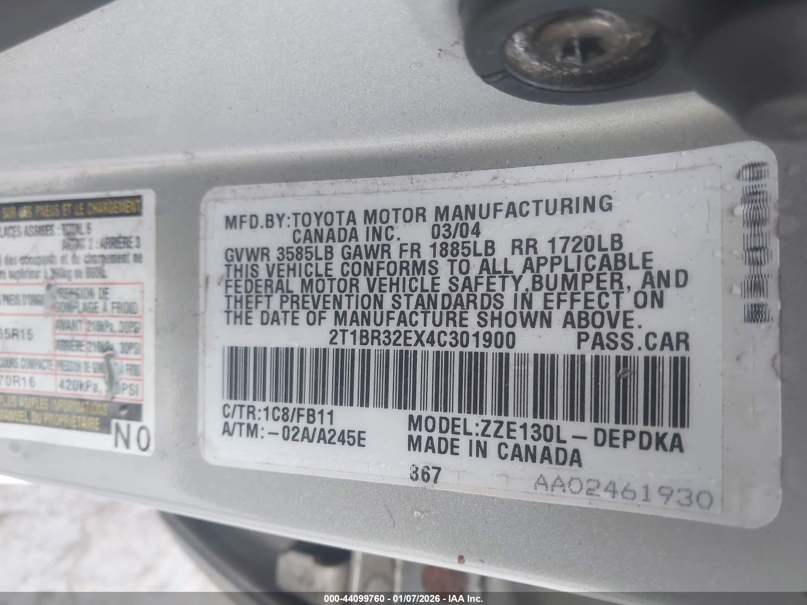 TOYOTA COROLLA image 9