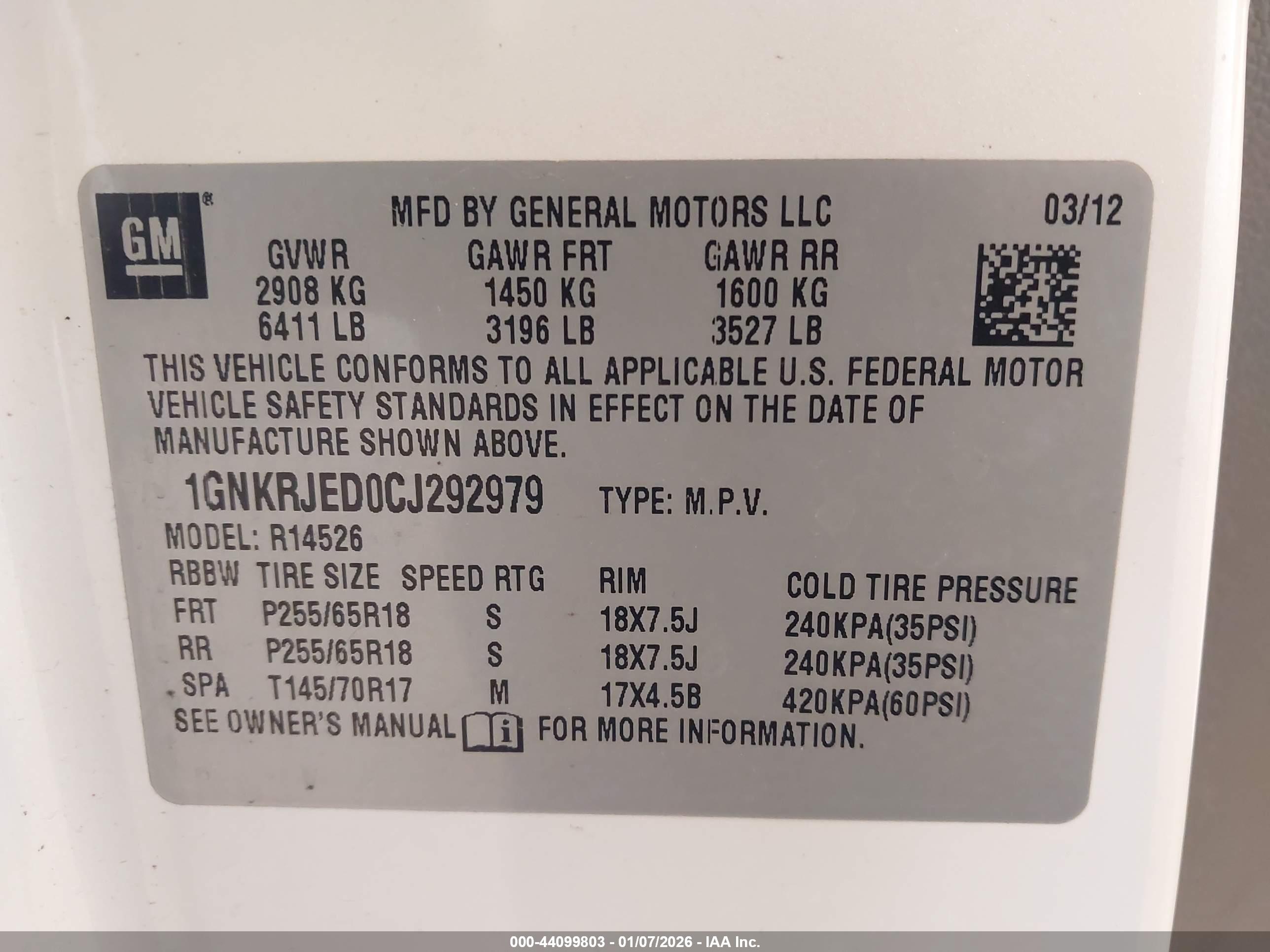 CHEVROLET TRAVERSE image 9
