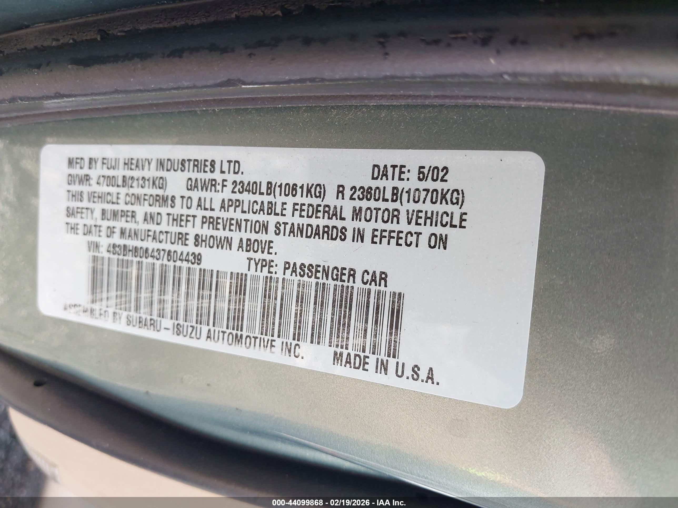 SUBARU OUTBACK image 9