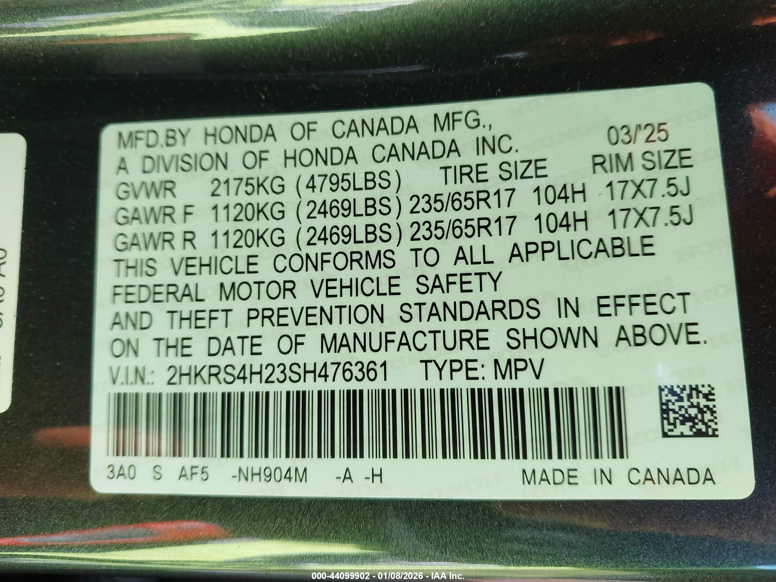 HONDA CR-V image 9