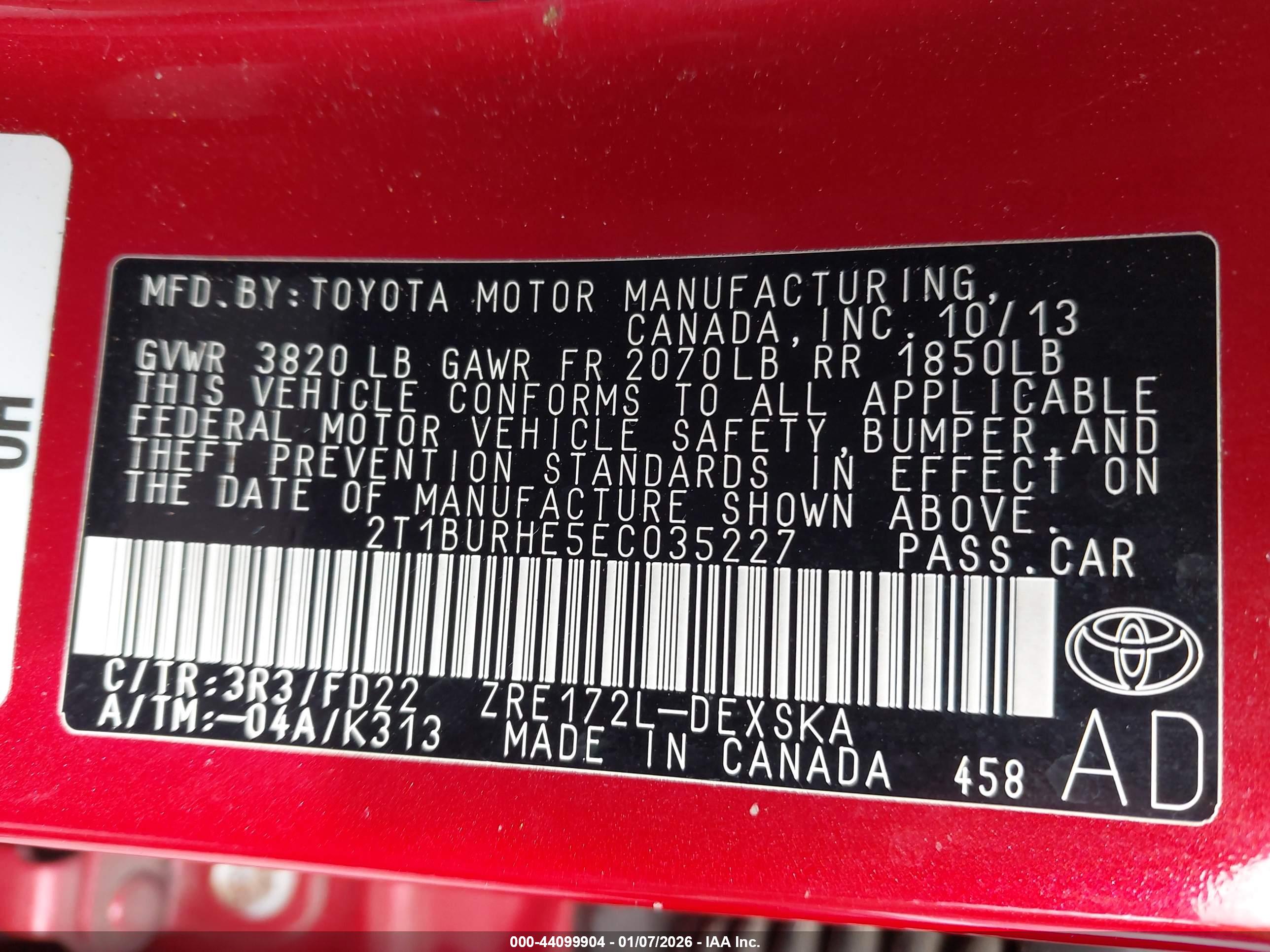 TOYOTA COROLLA image 9