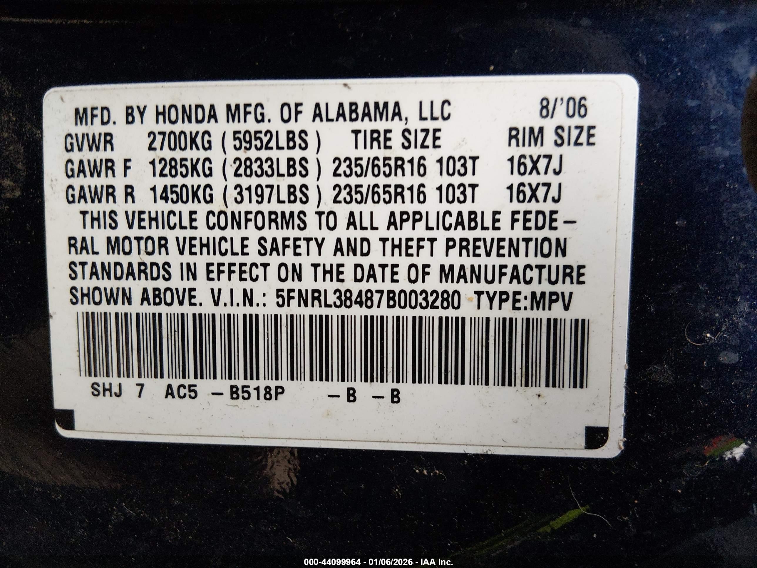 HONDA ODYSSEY image 9