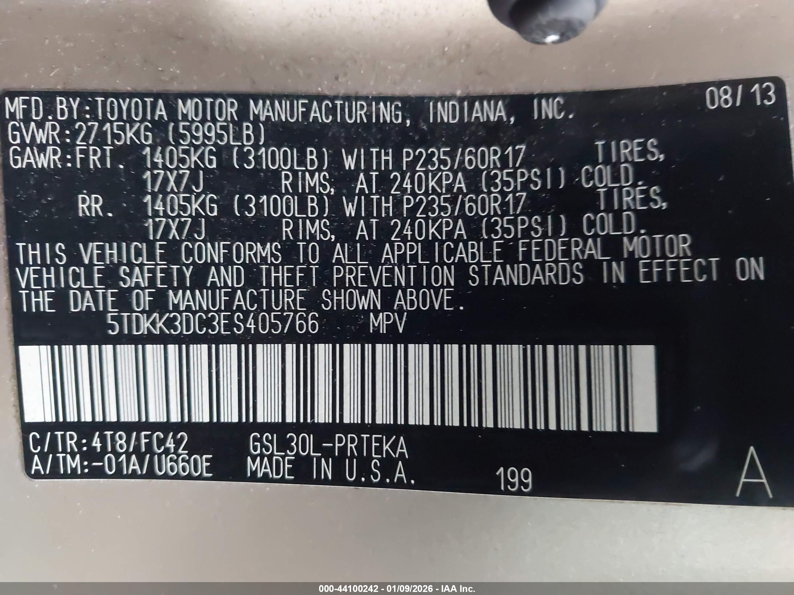 TOYOTA SIENNA image 9
