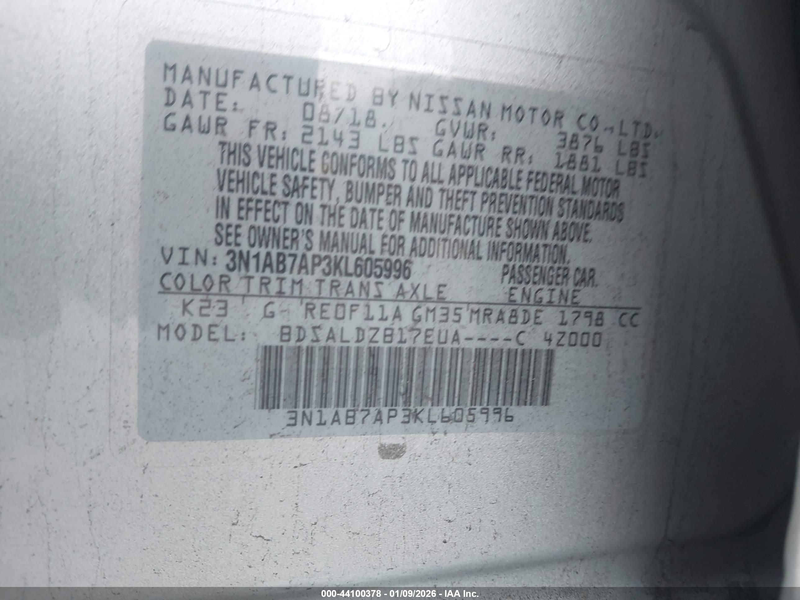 NISSAN SENTRA image 9