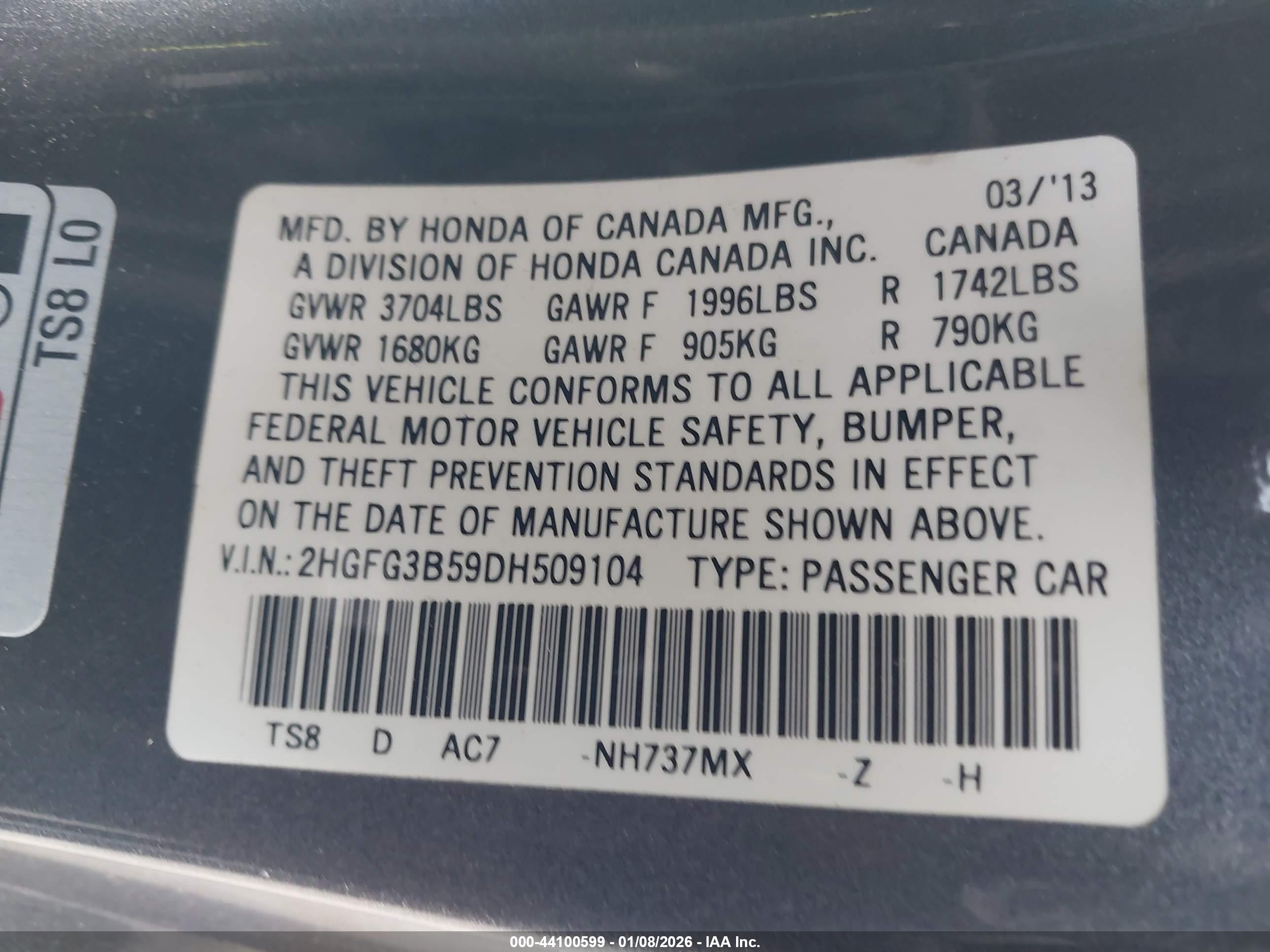 HONDA CIVIC image 9