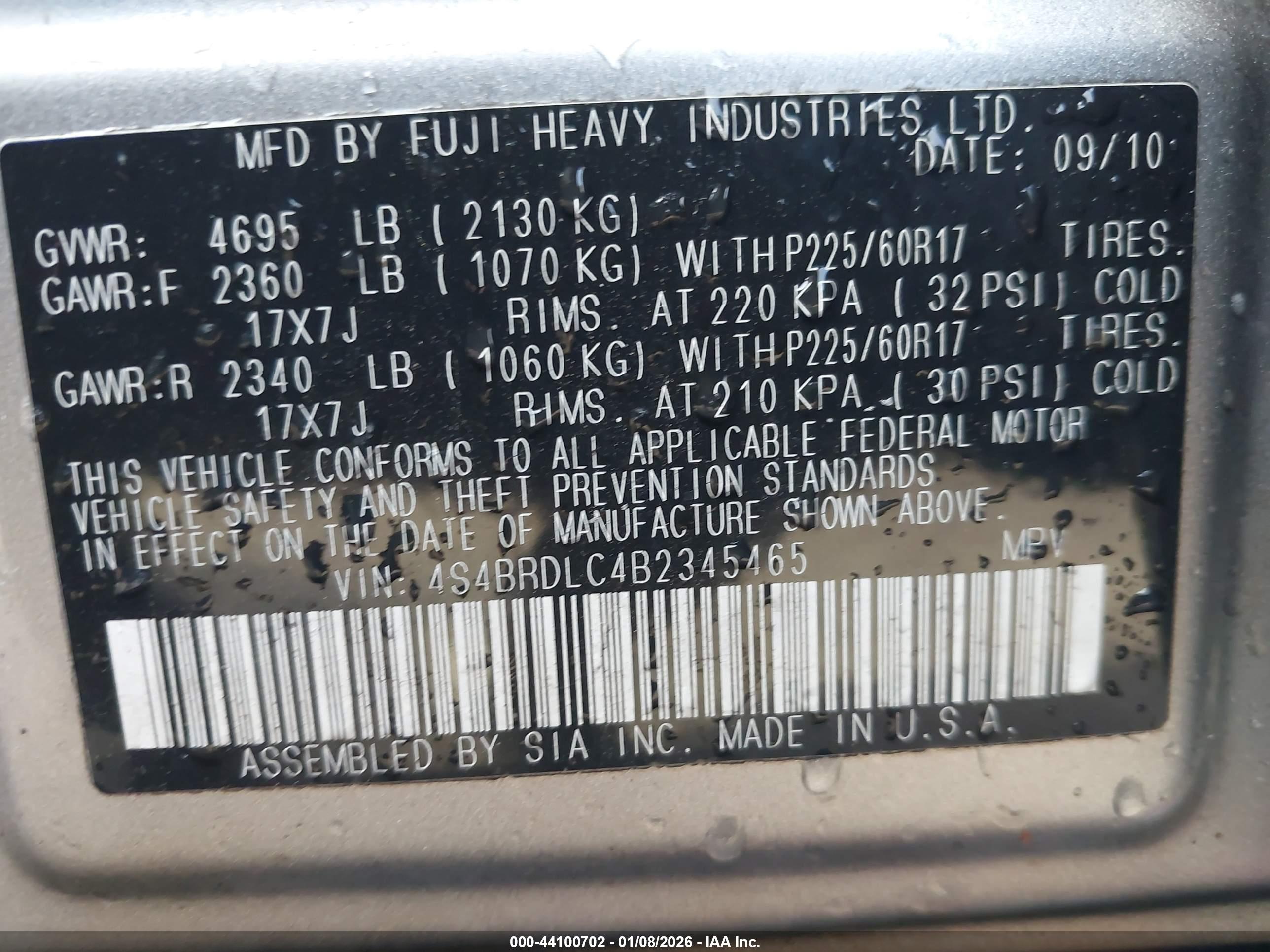 SUBARU OUTBACK image 9