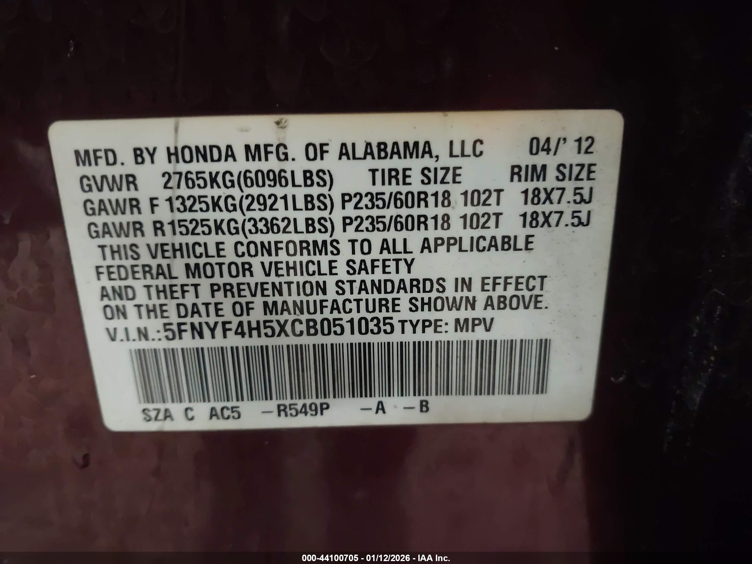 HONDA PILOT image 9