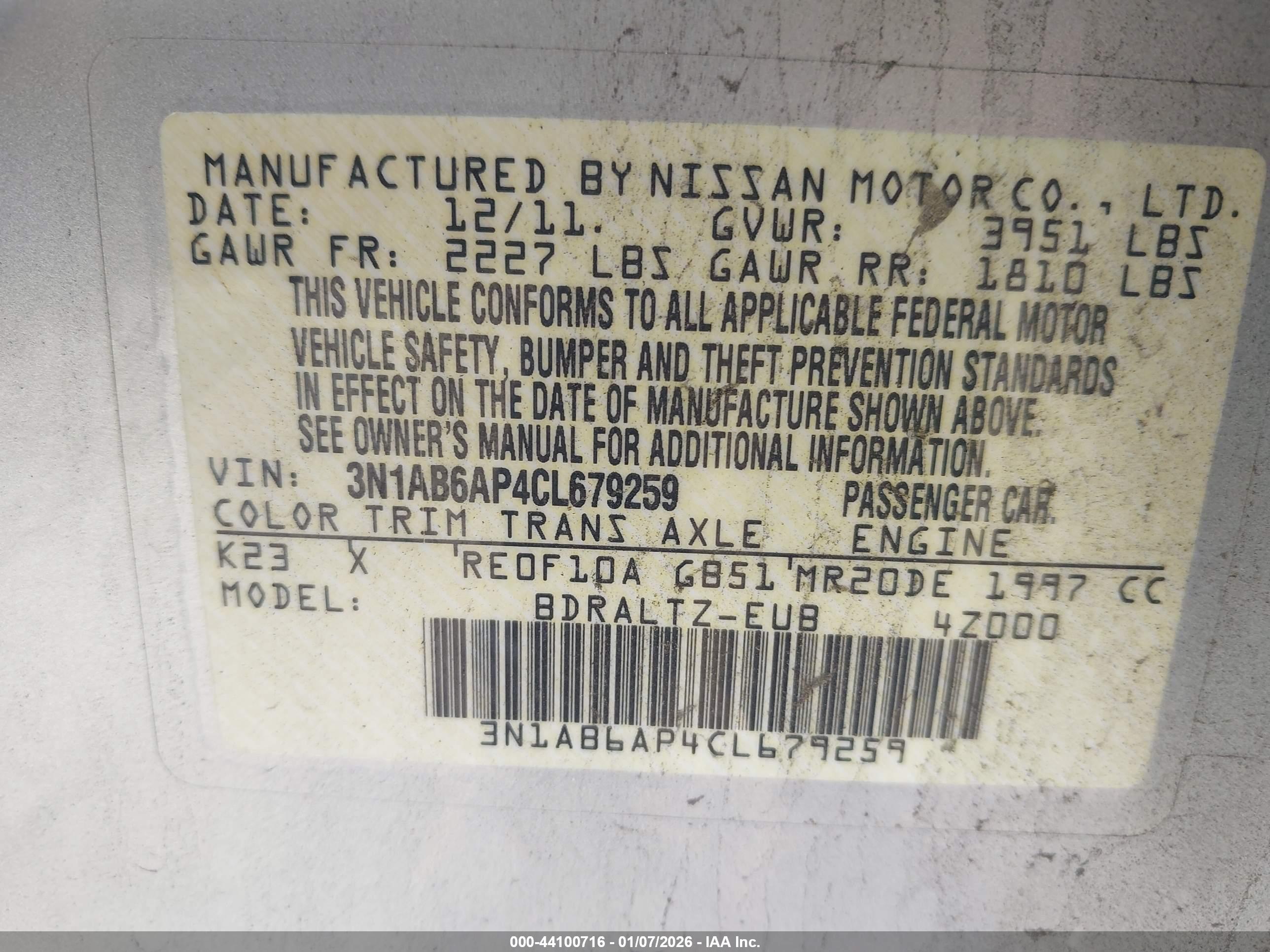 NISSAN SENTRA image 9