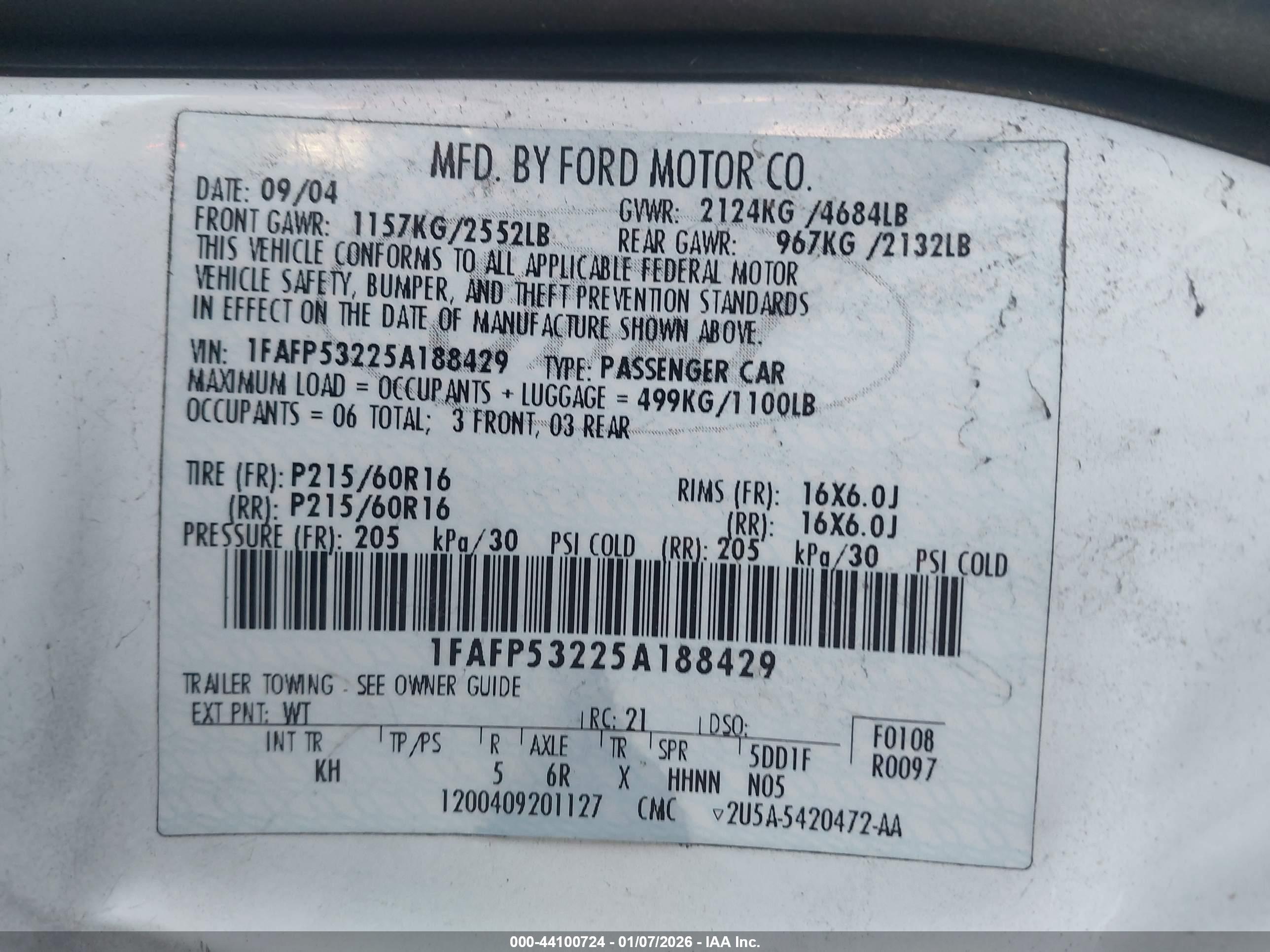 FORD TAURUS image 9
