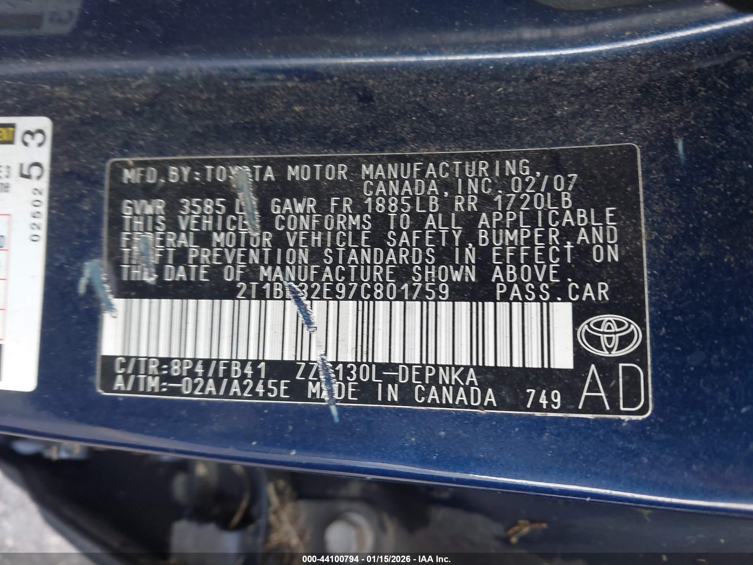 TOYOTA COROLLA image 9