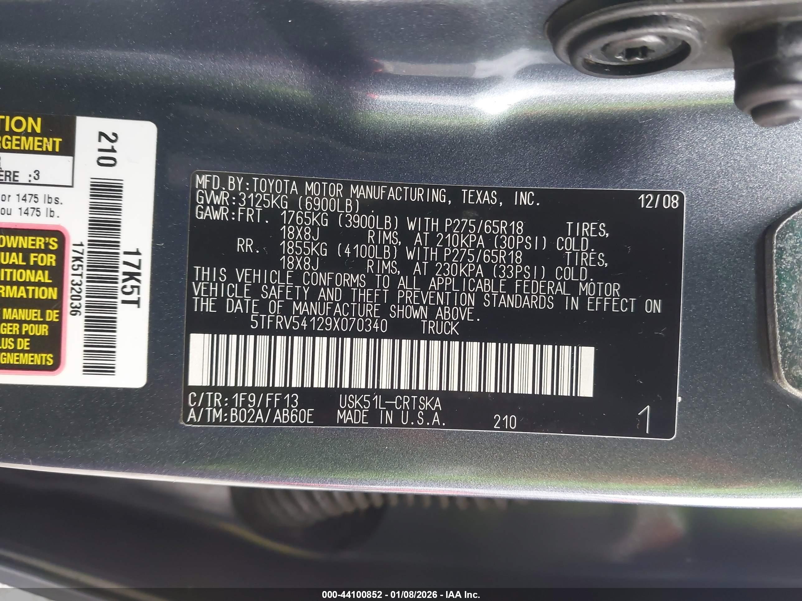 TOYOTA TUNDRA image 9
