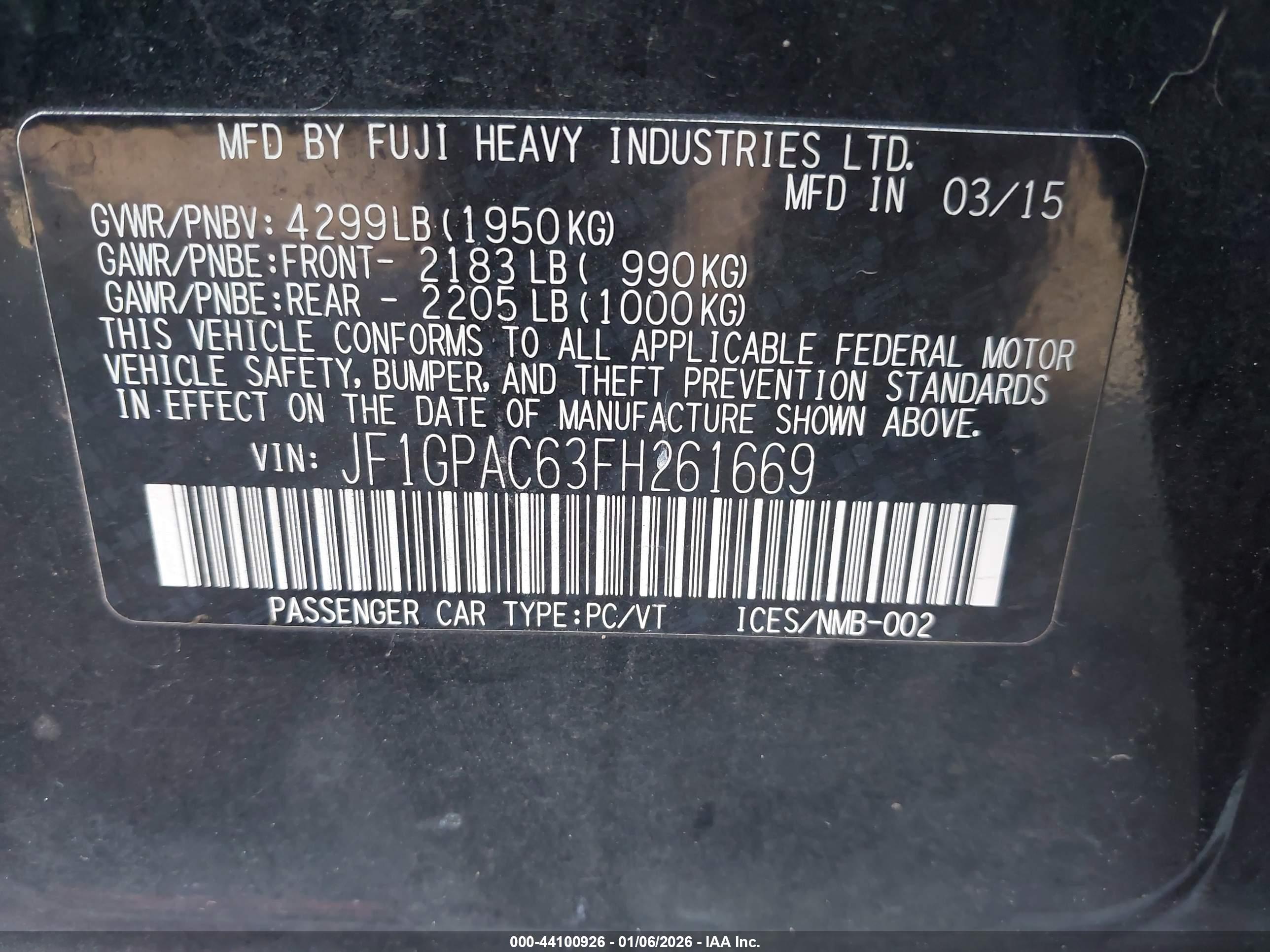SUBARU IMPREZA image 9