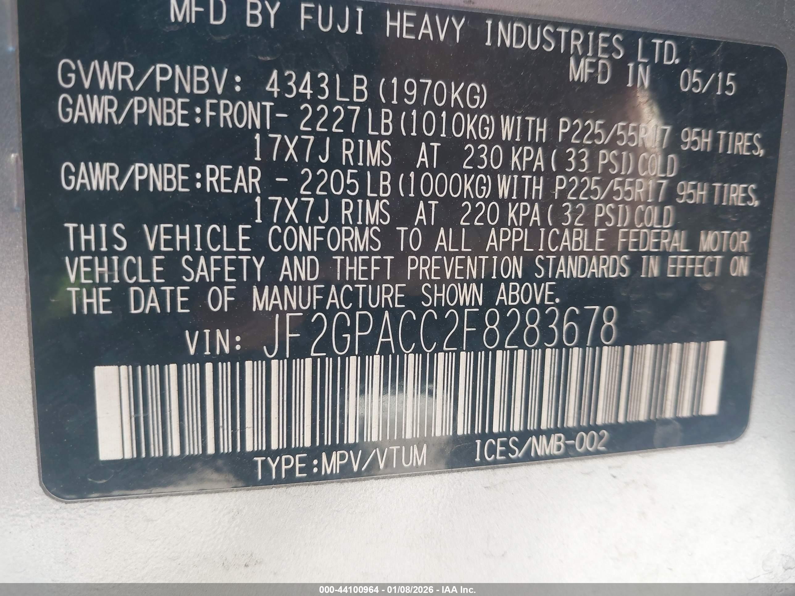 SUBARU XV image 9