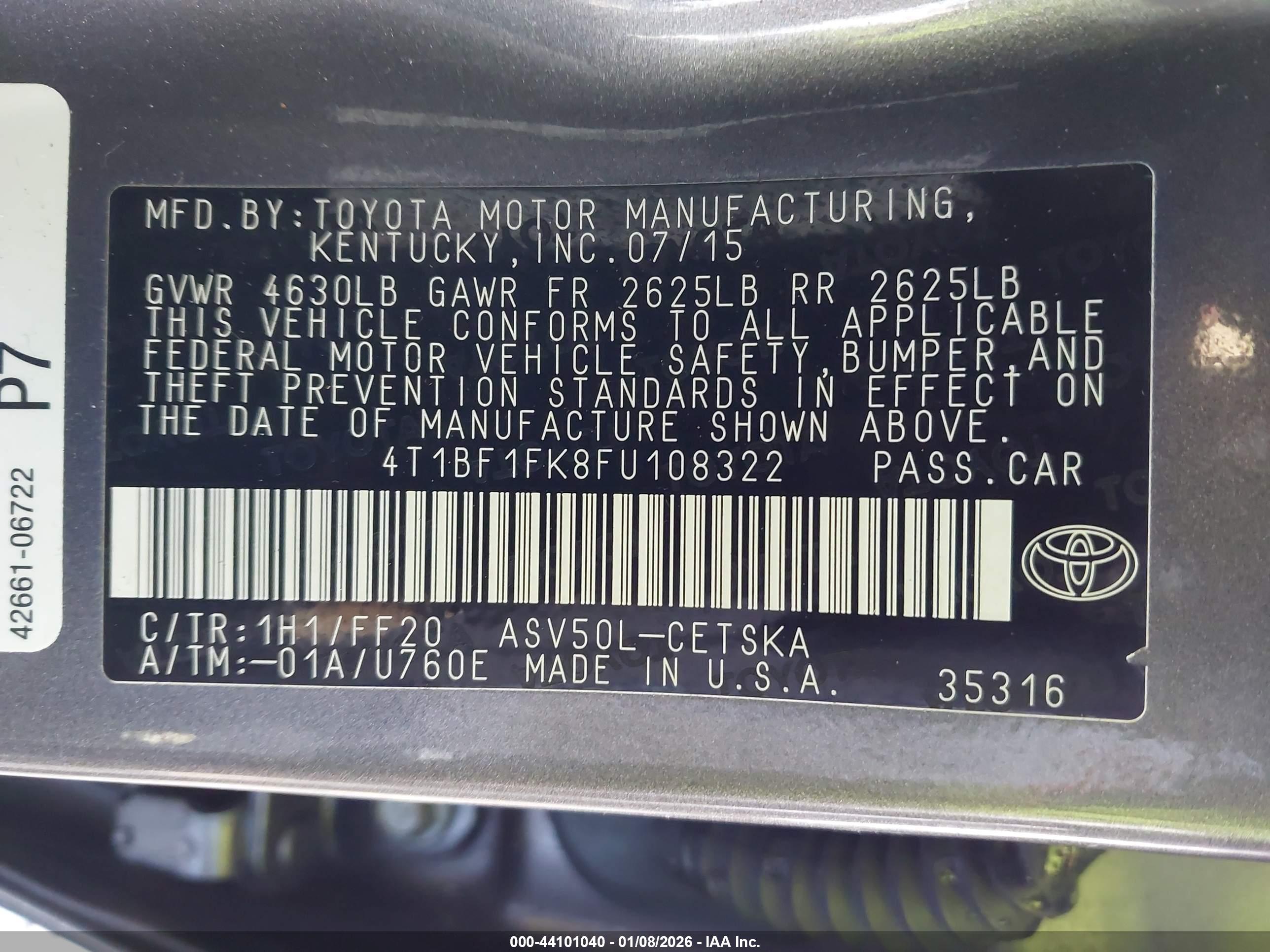 TOYOTA CAMRY image 9