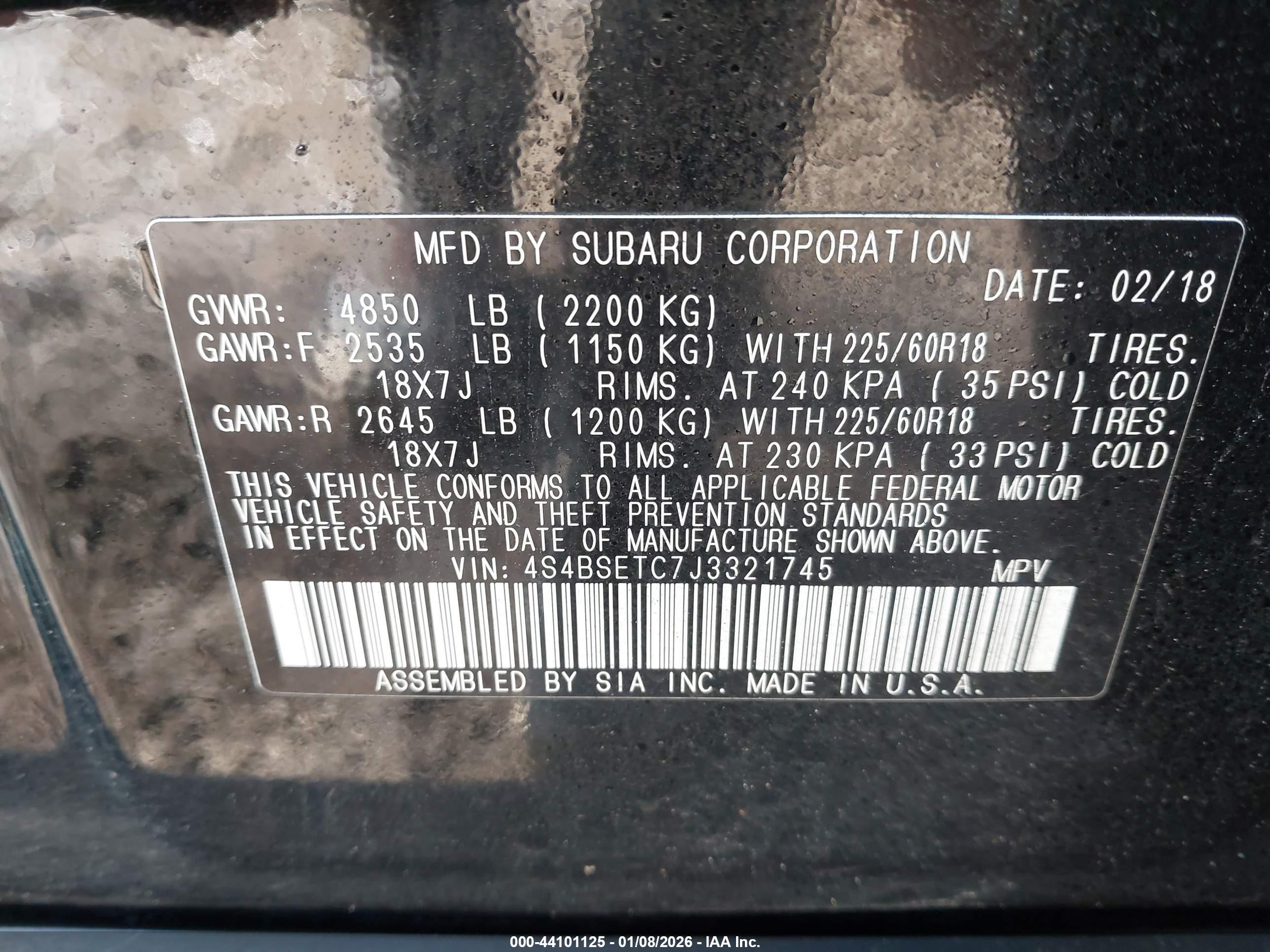 SUBARU OUTBACK image 9