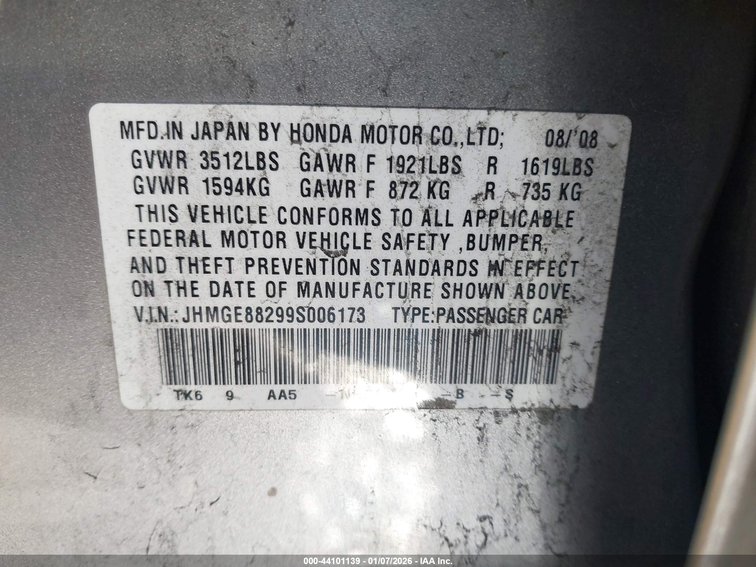 HONDA FIT image 9