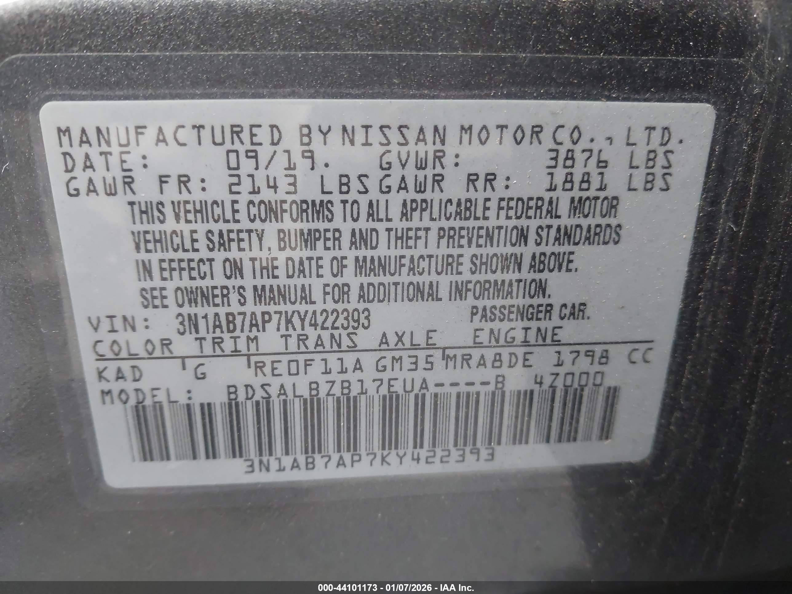 NISSAN SENTRA image 9