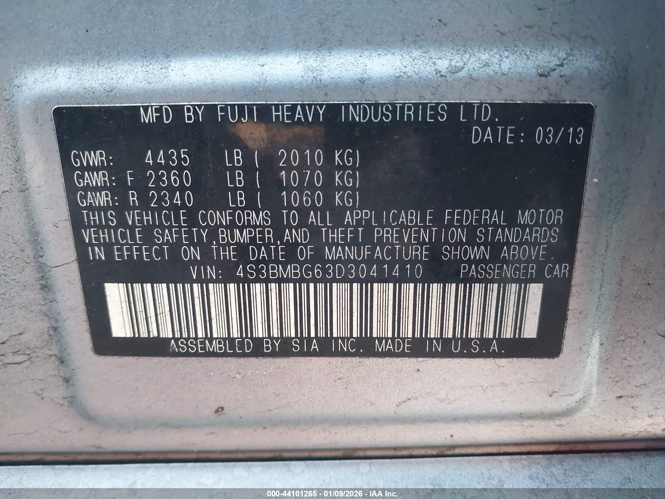 SUBARU LEGACY image 9