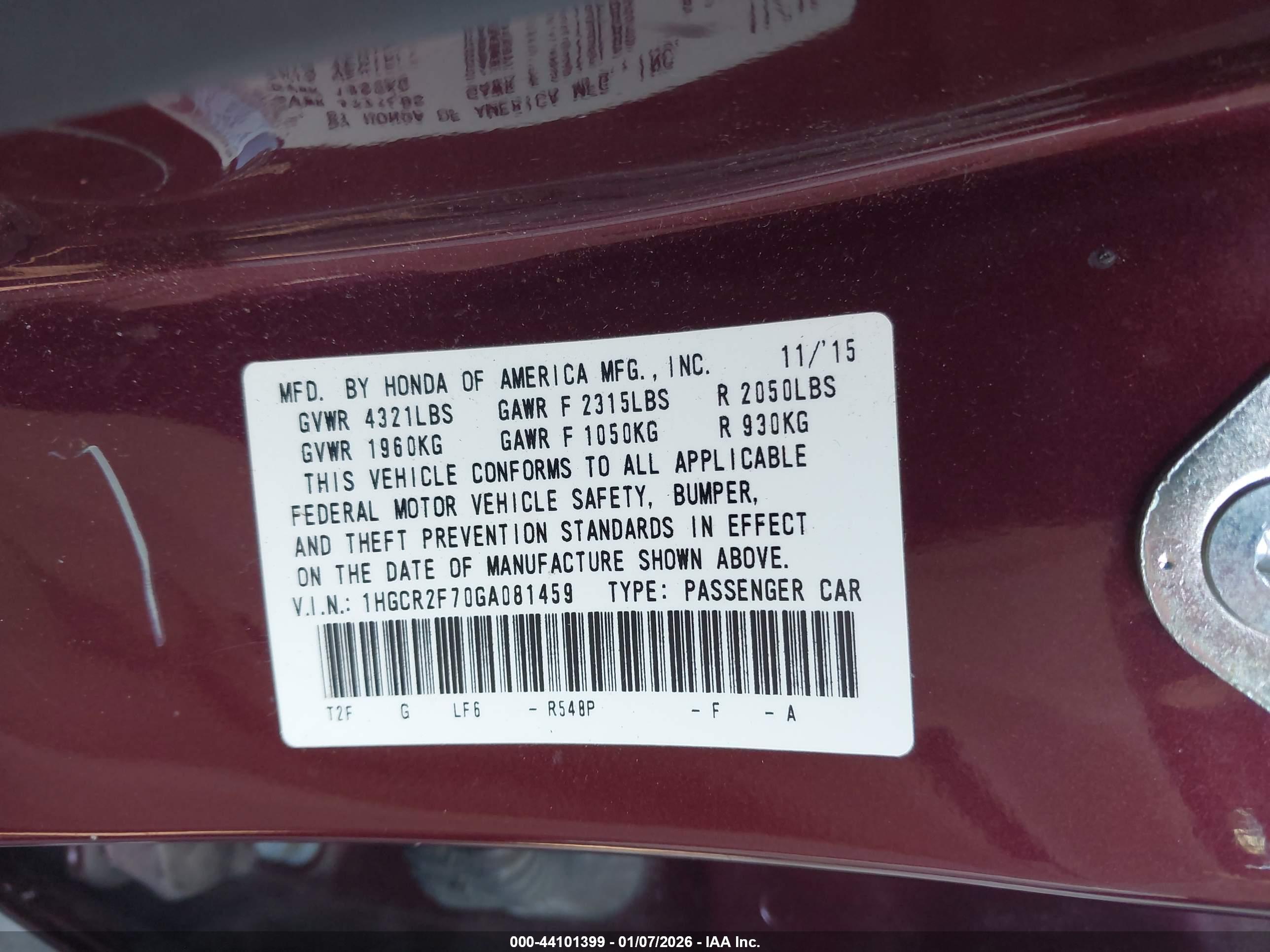 HONDA ACCORD image 9