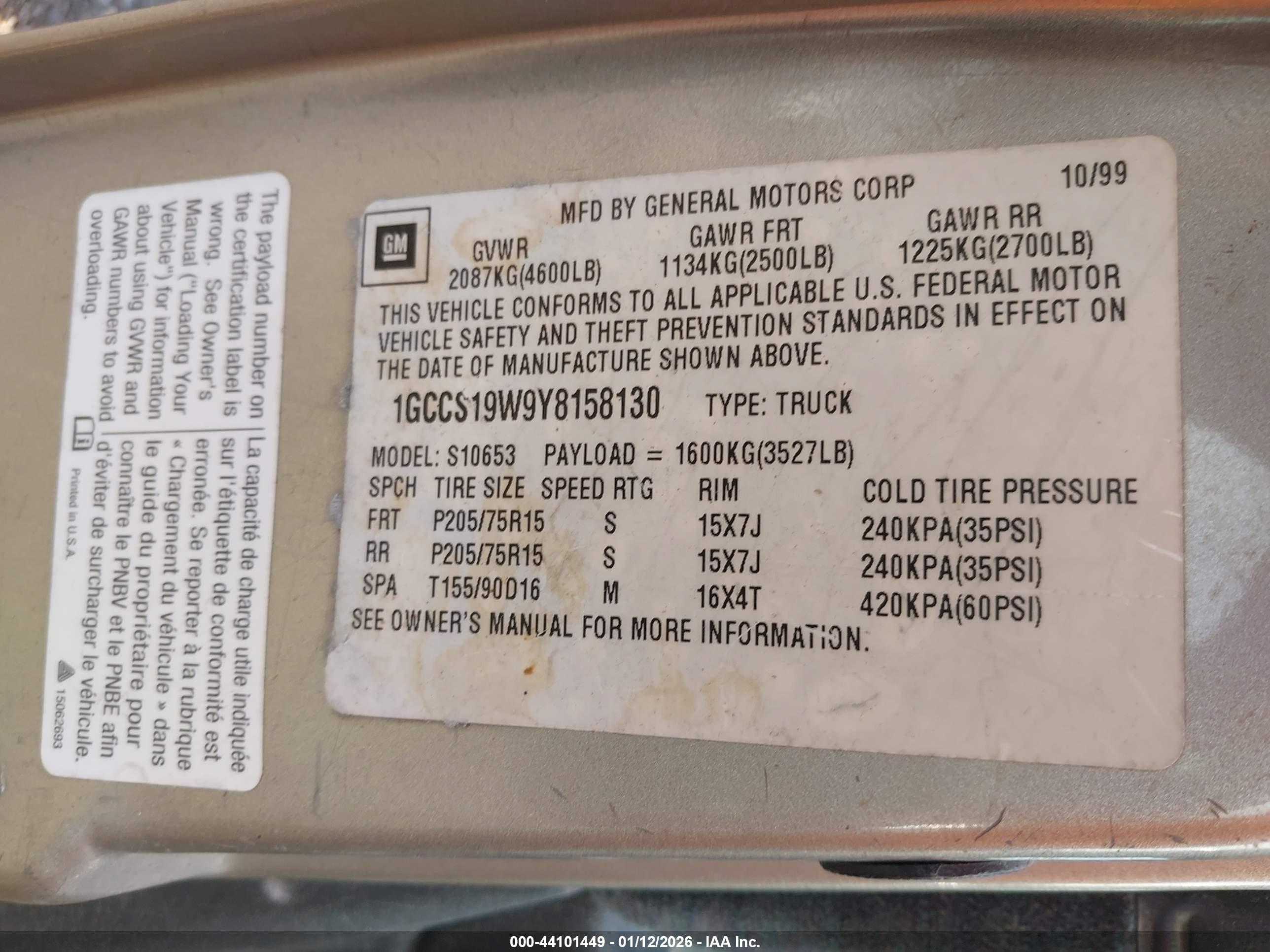 CHEVROLET S-10 image 9