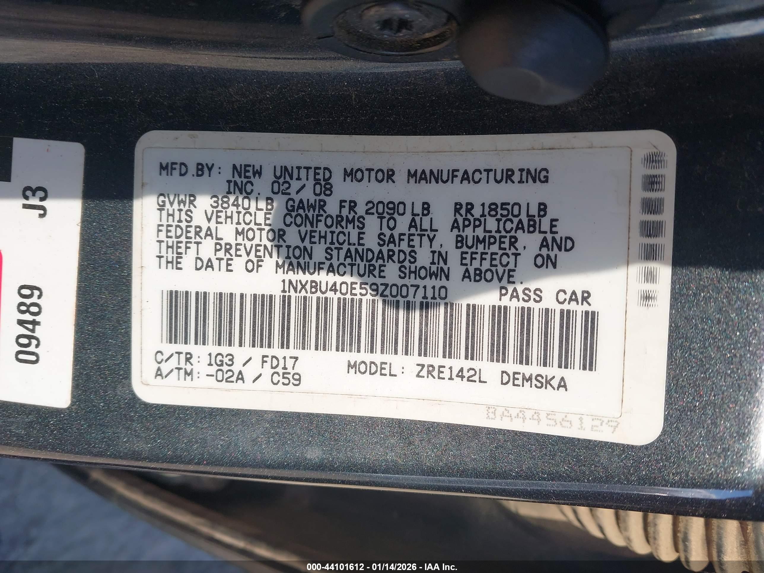 TOYOTA COROLLA image 9