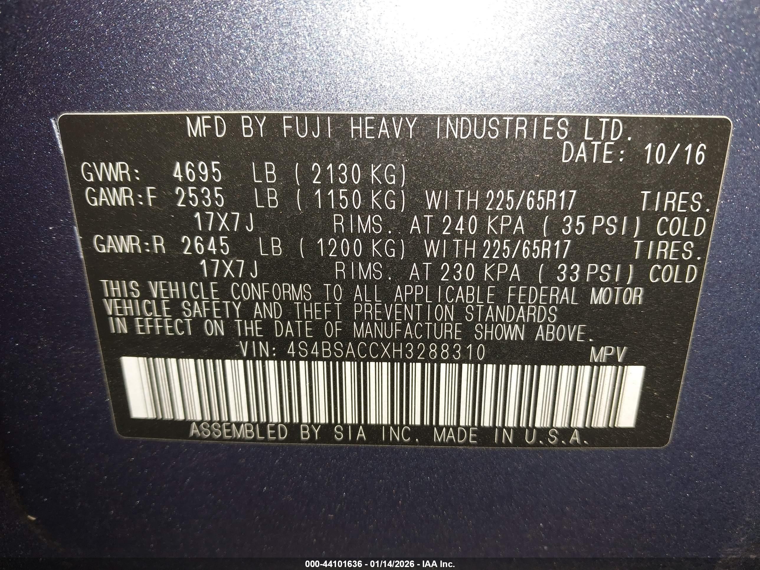 SUBARU OUTBACK image 9
