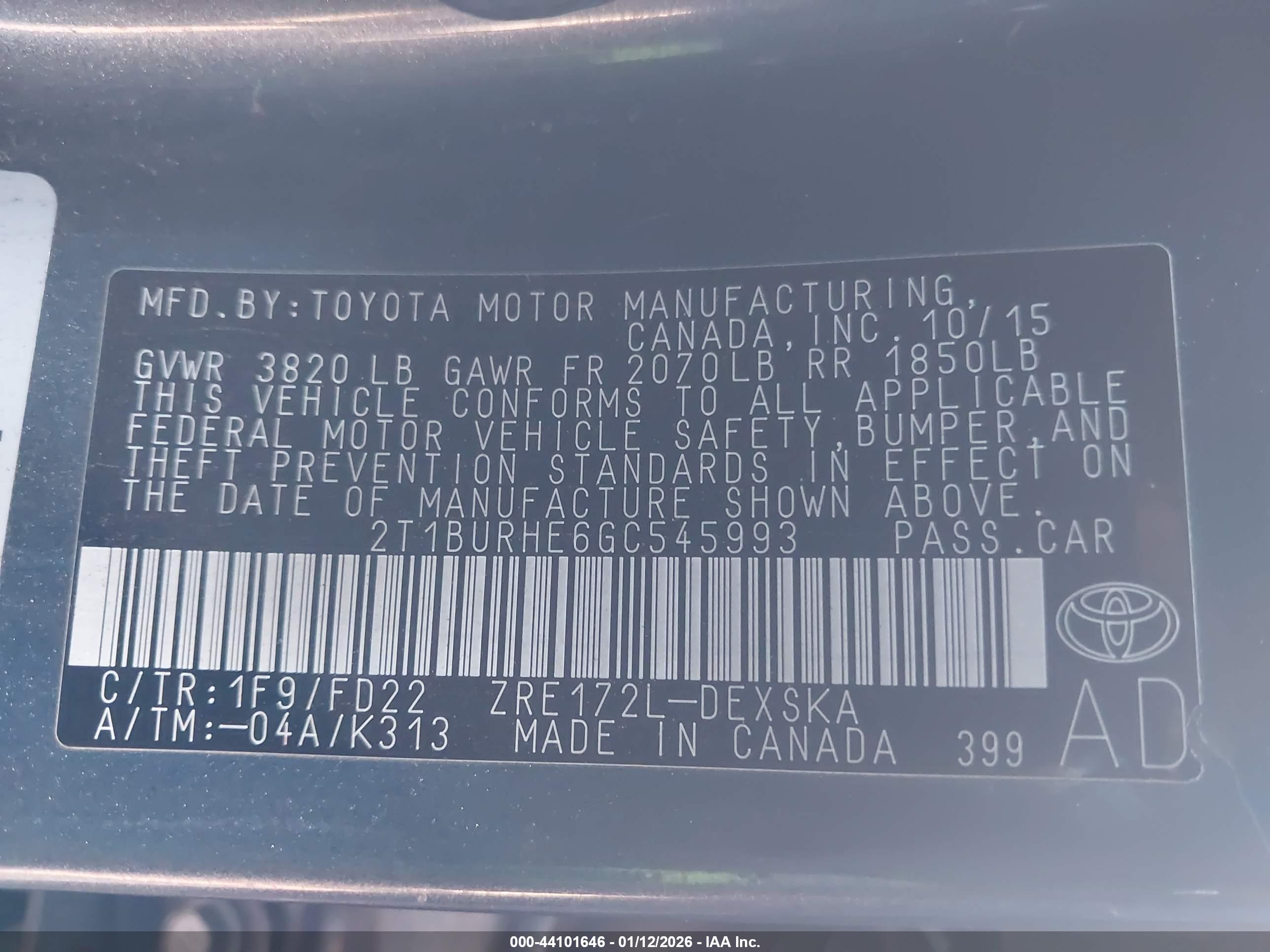 TOYOTA COROLLA image 9