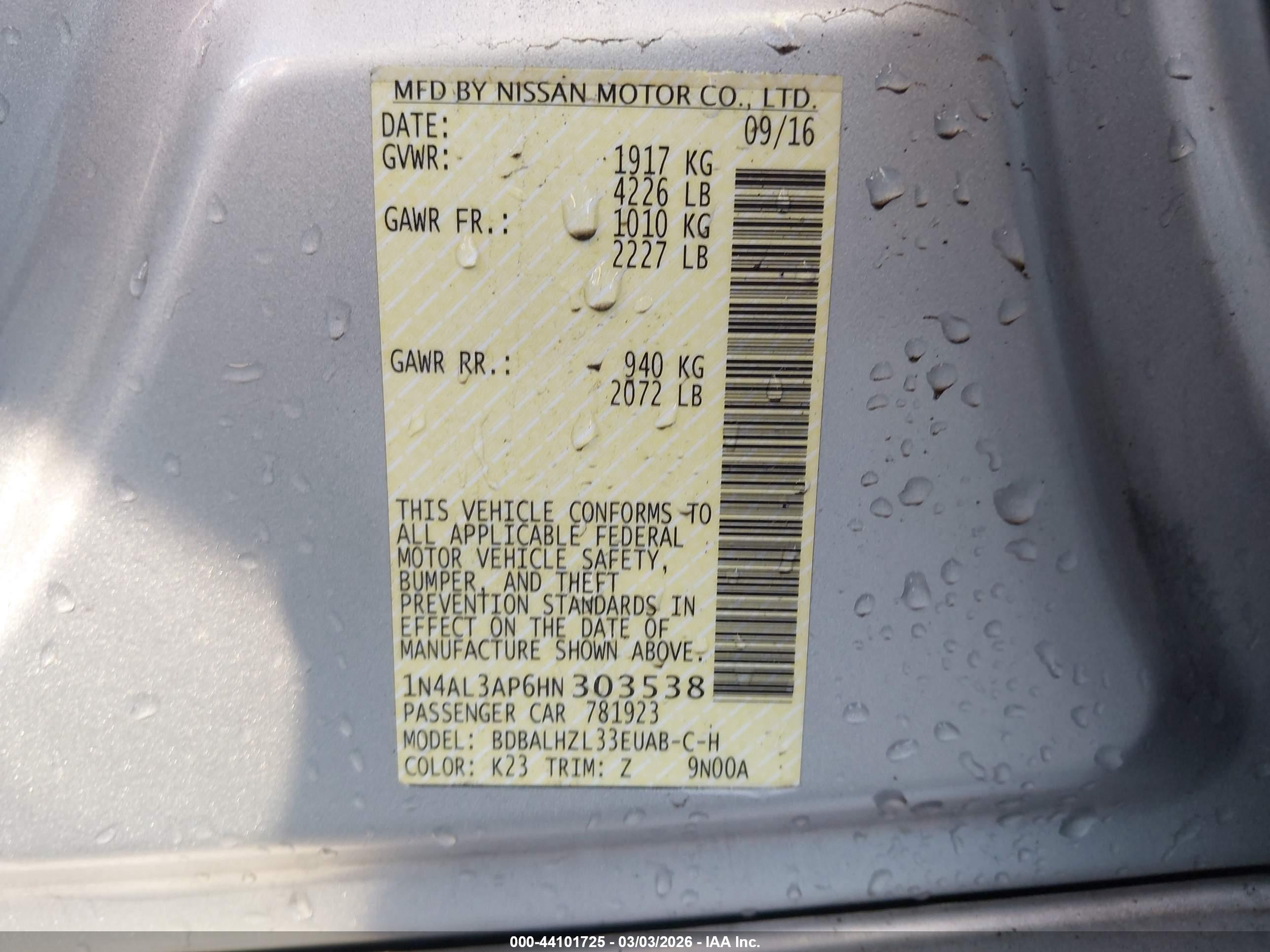 NISSAN ALTIMA image 9