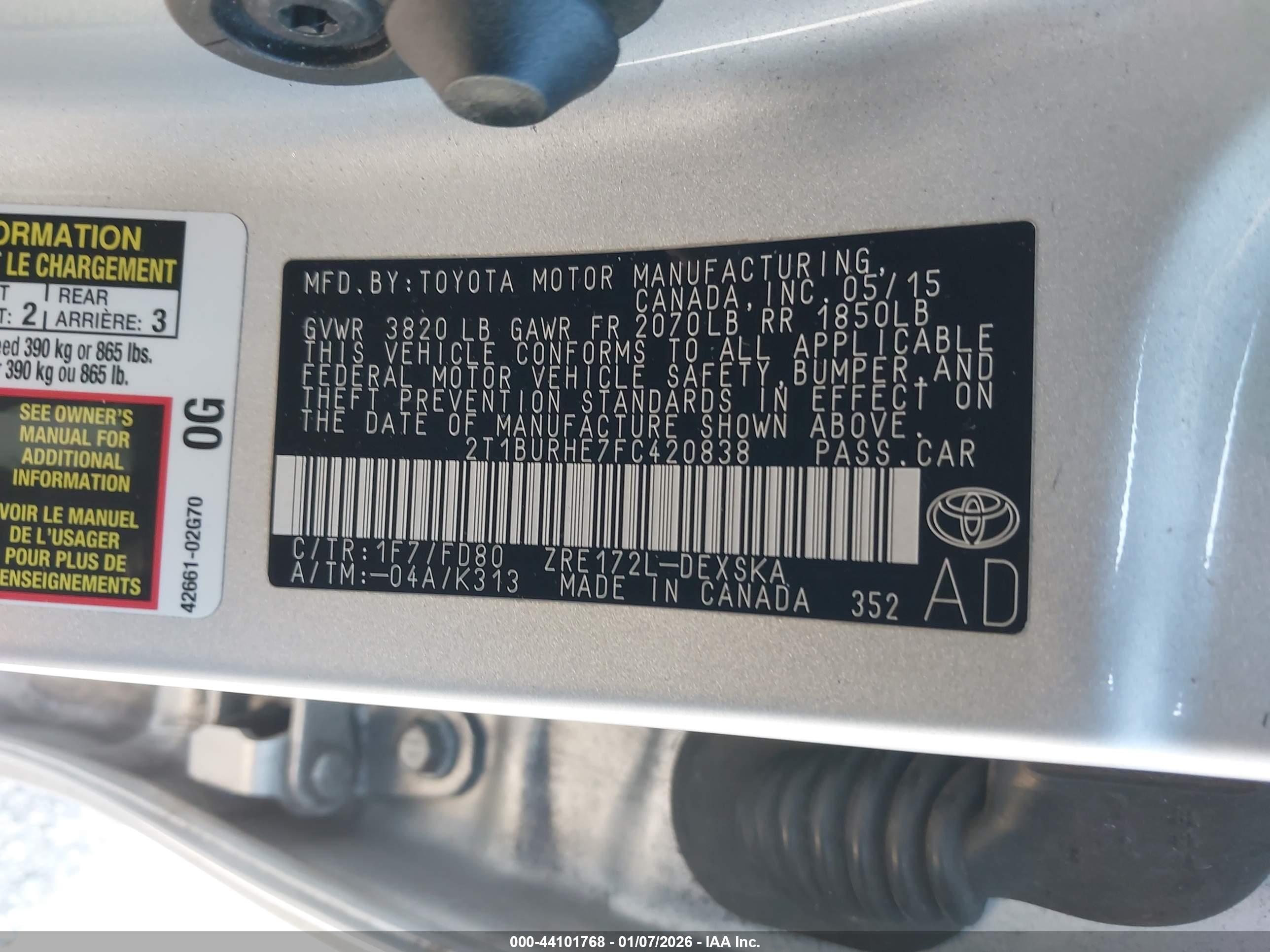 TOYOTA COROLLA image 9