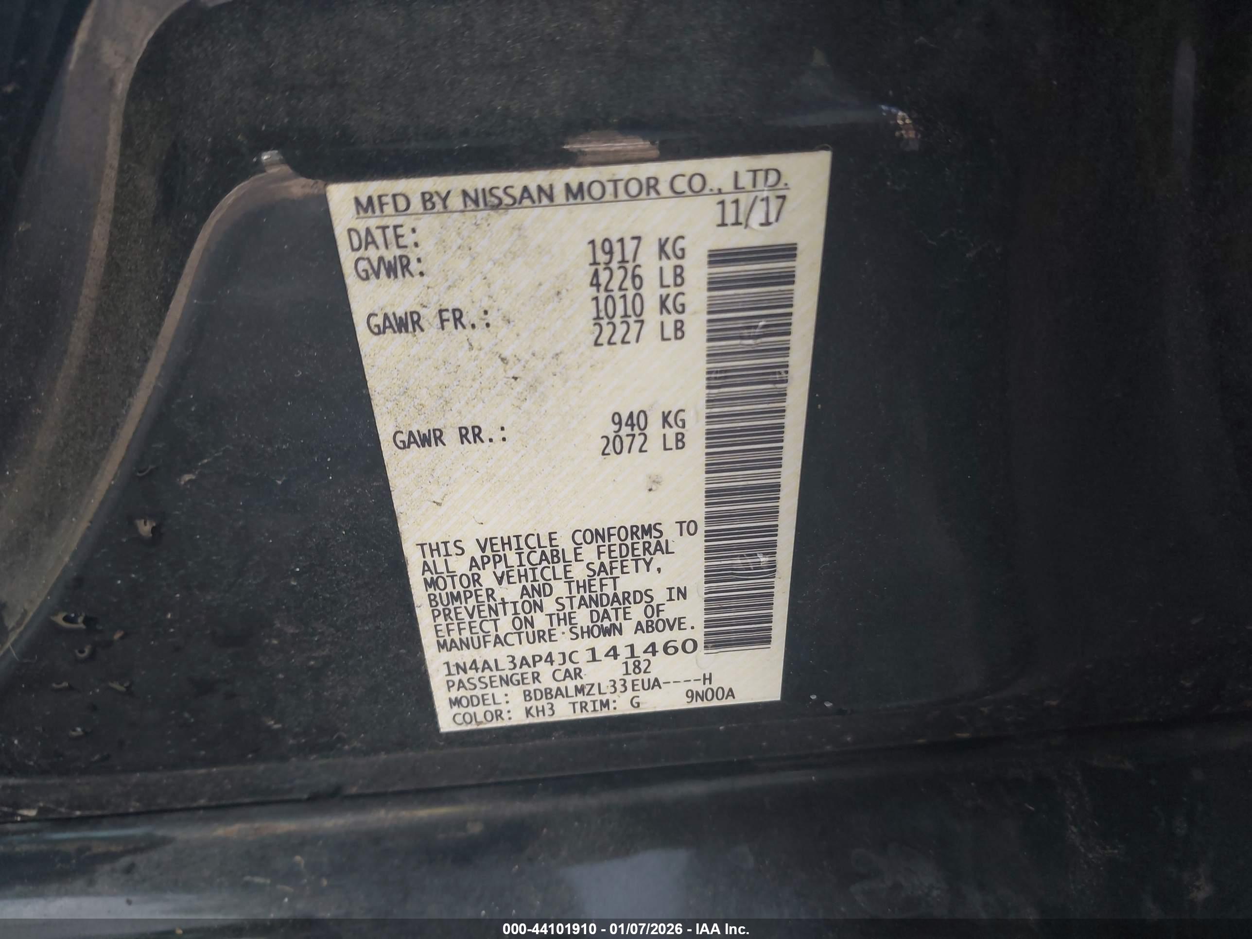 NISSAN ALTIMA image 9