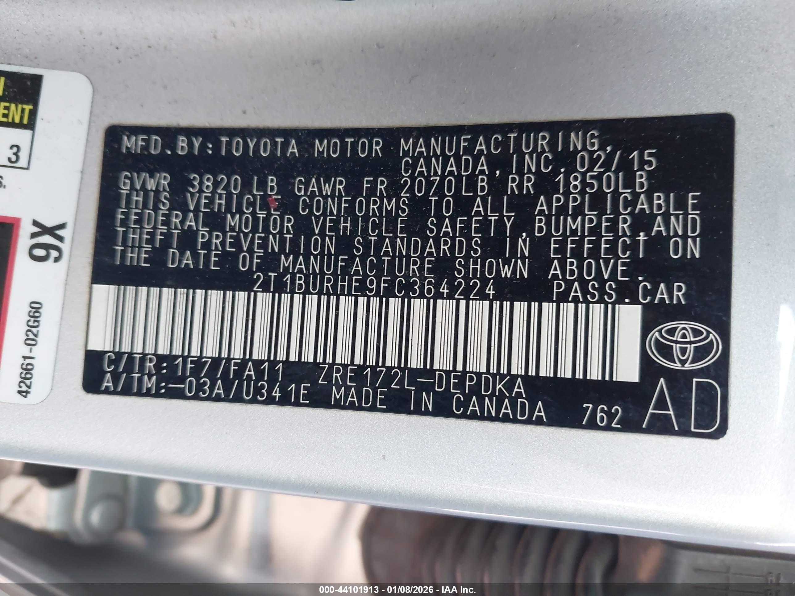 TOYOTA COROLLA image 9