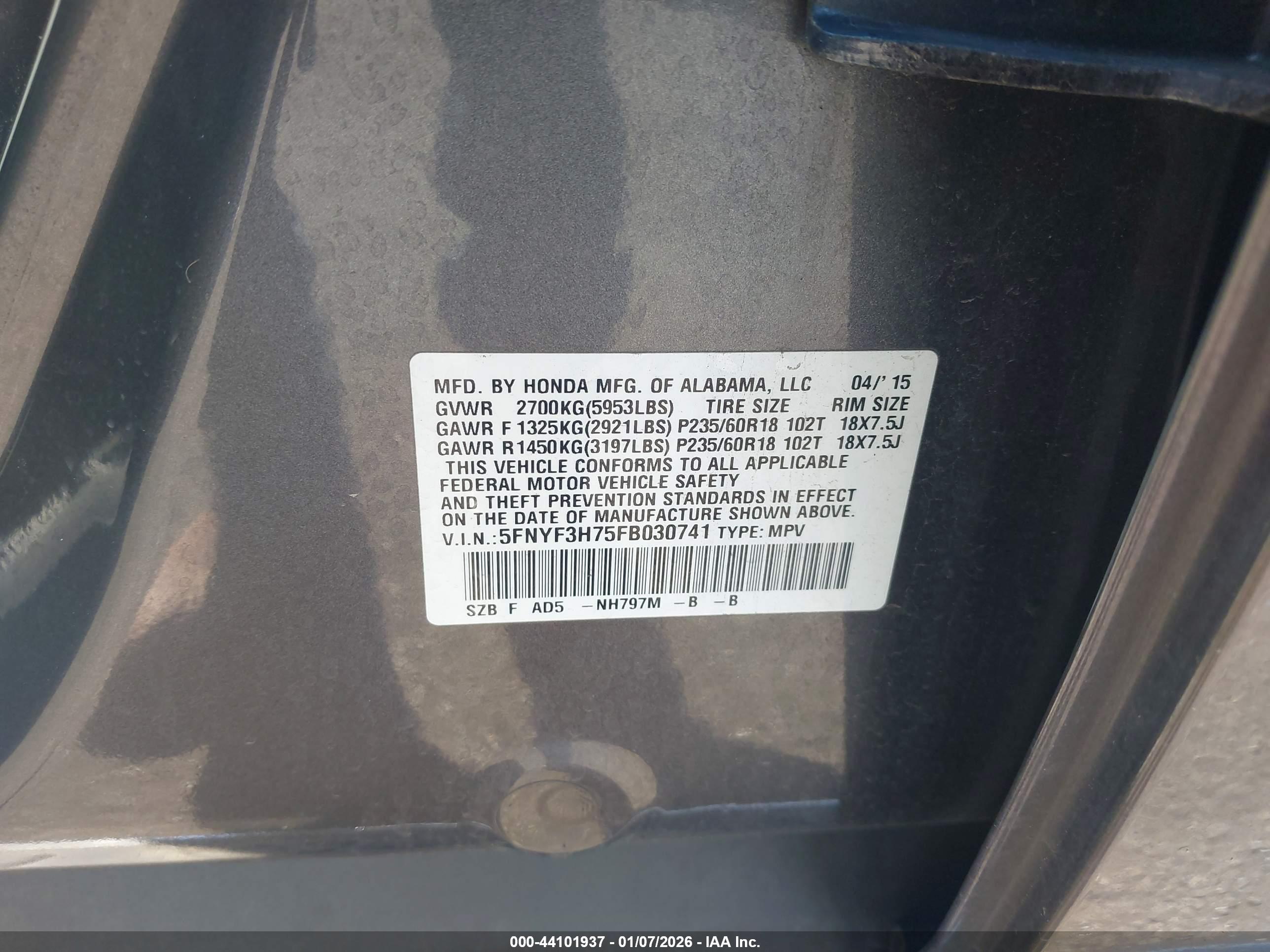HONDA PILOT image 9