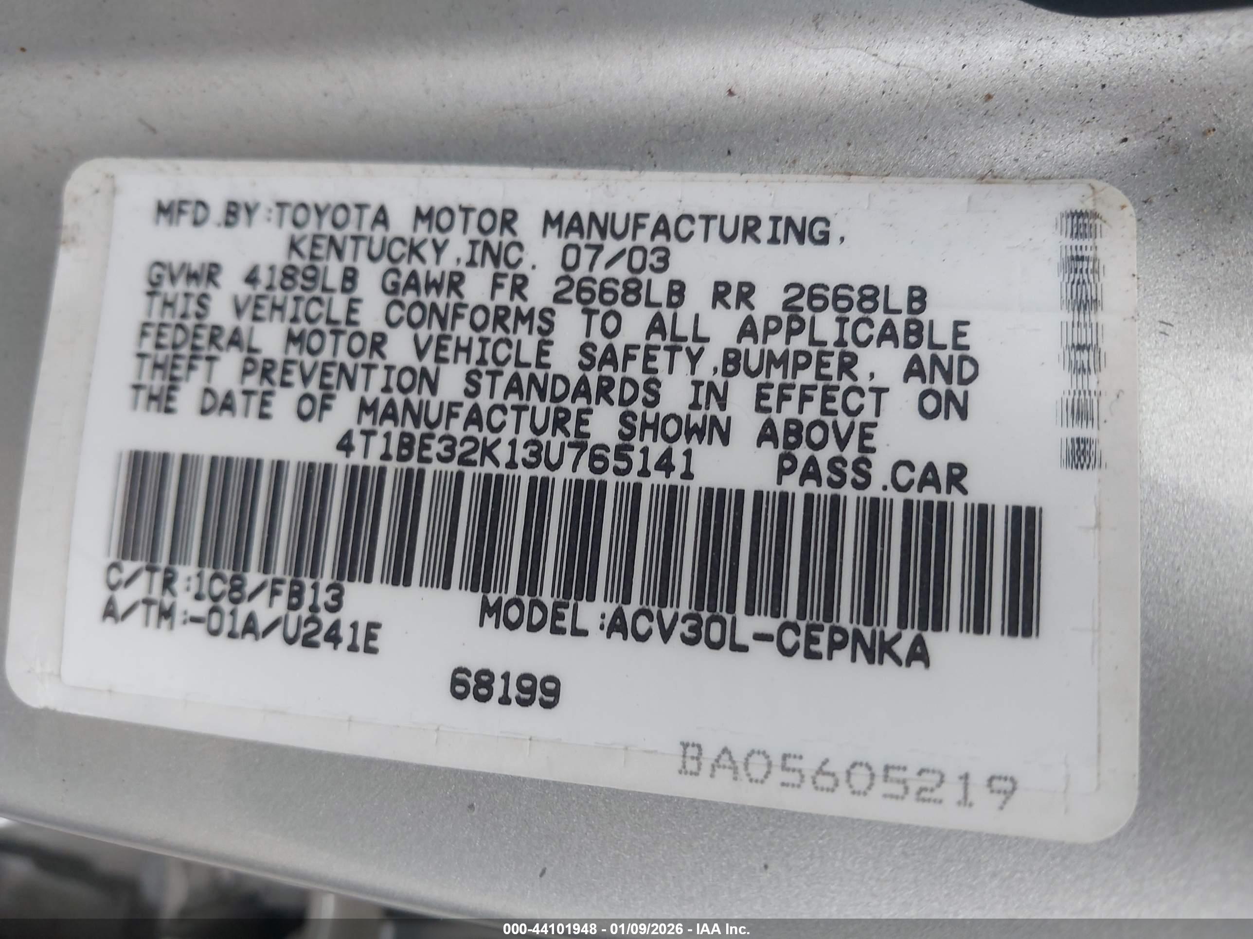 TOYOTA CAMRY image 9