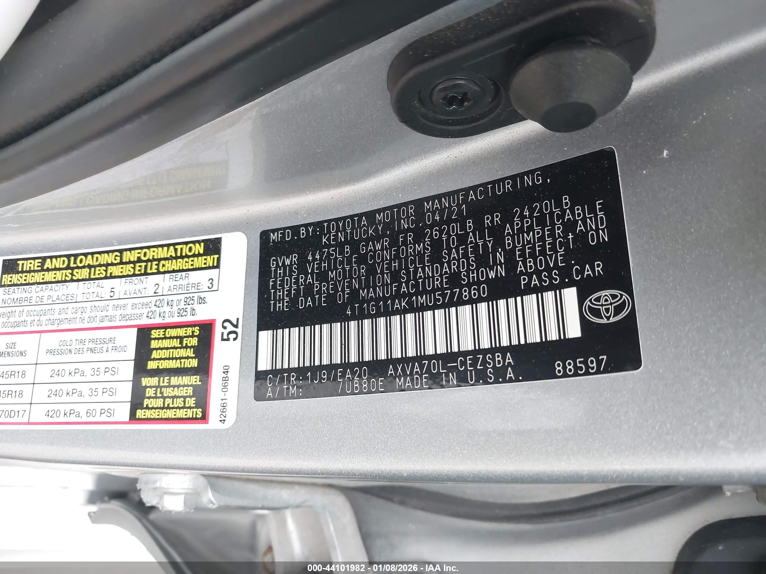 TOYOTA CAMRY image 9
