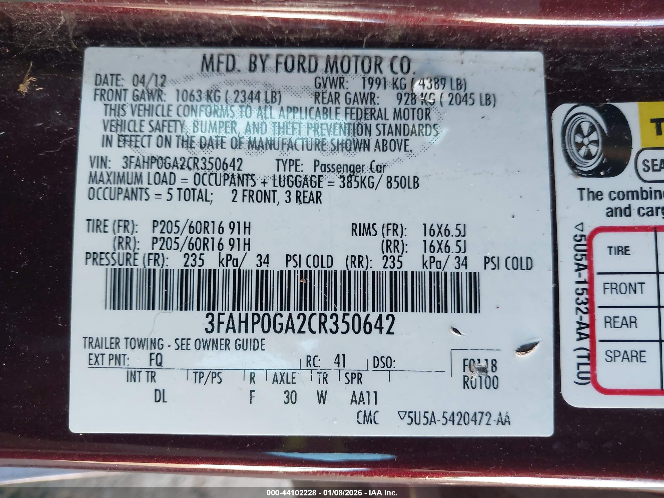 FORD FUSION image 9