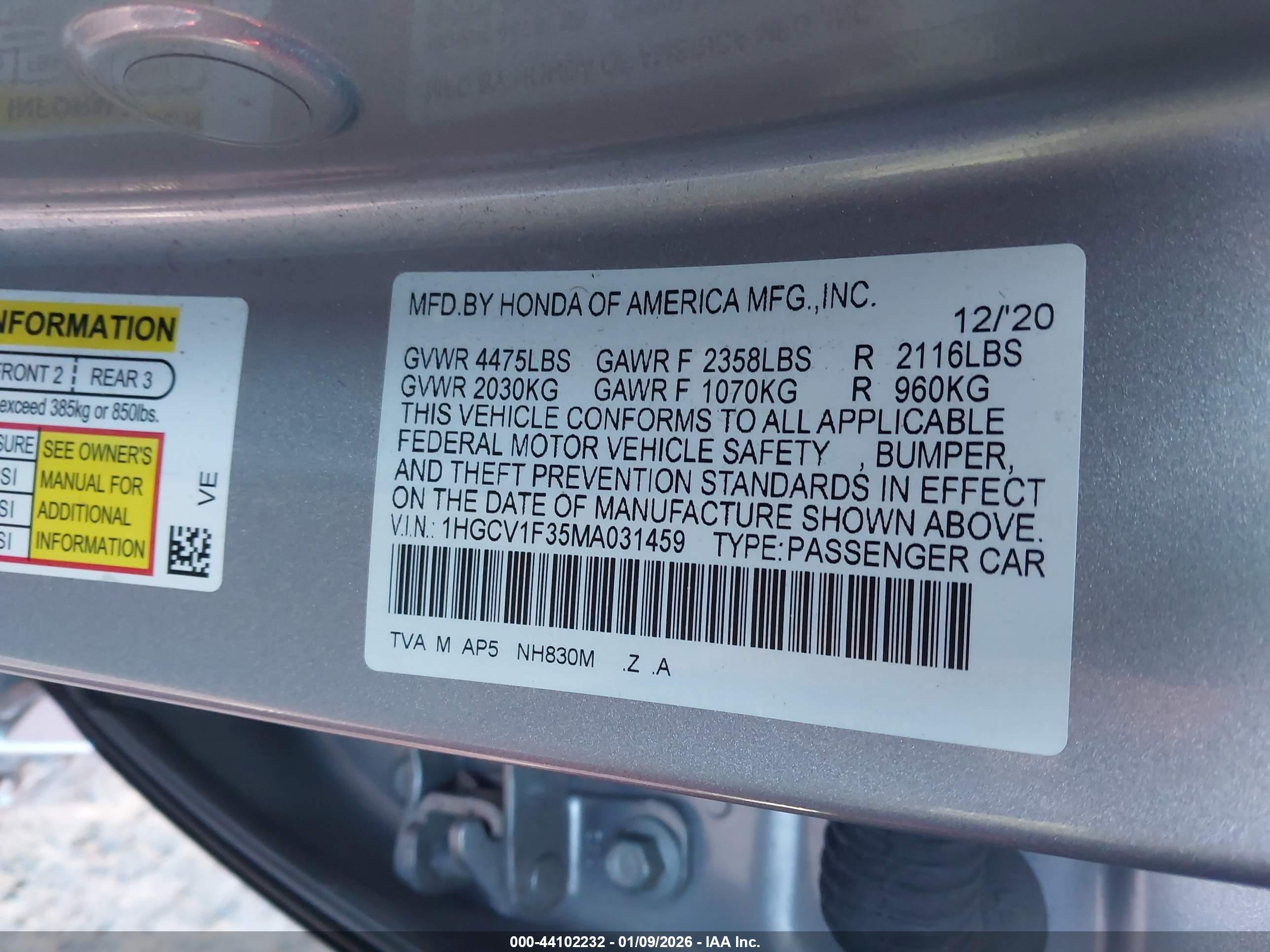 HONDA ACCORD image 9
