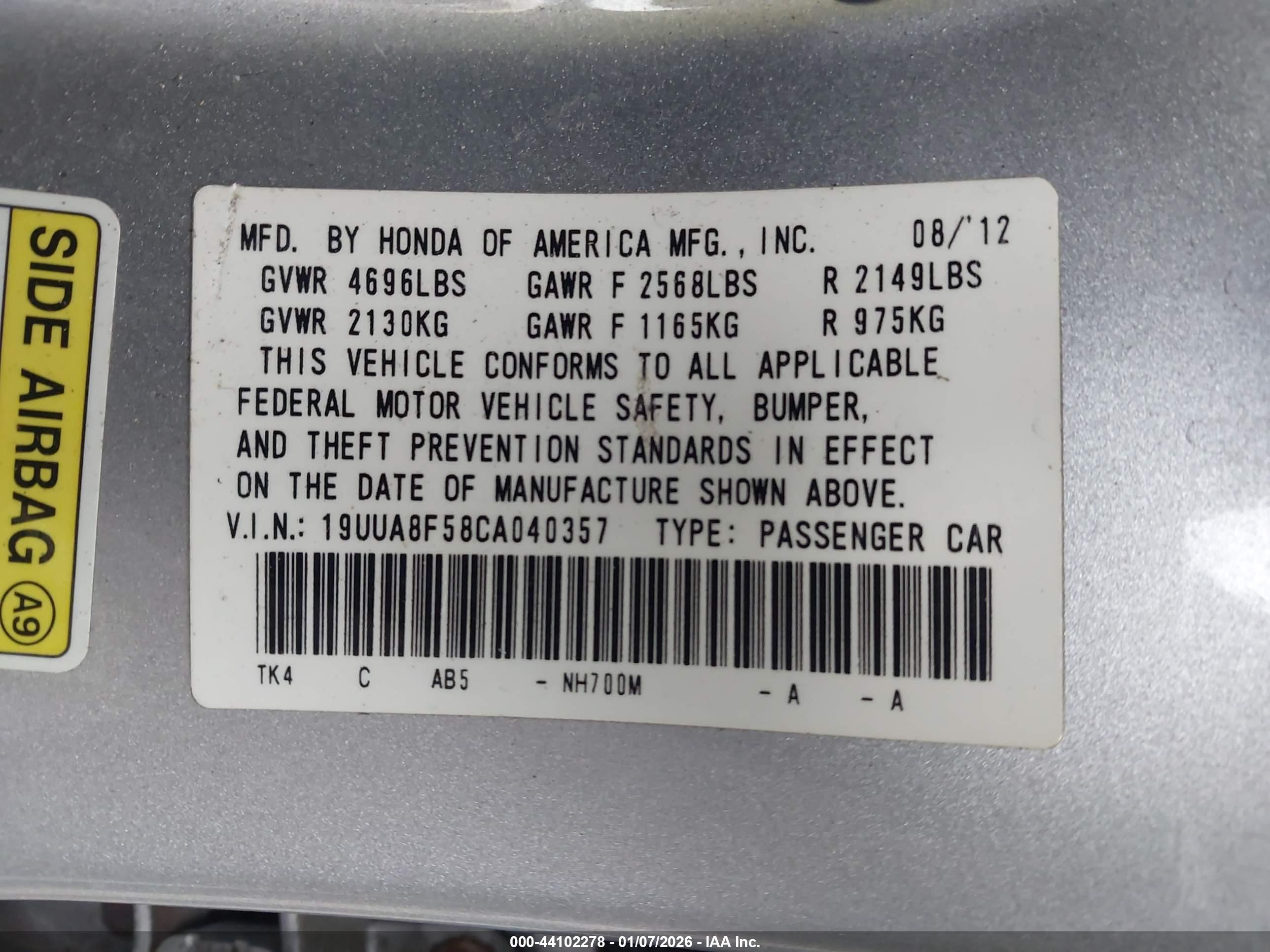 ACURA TL image 9