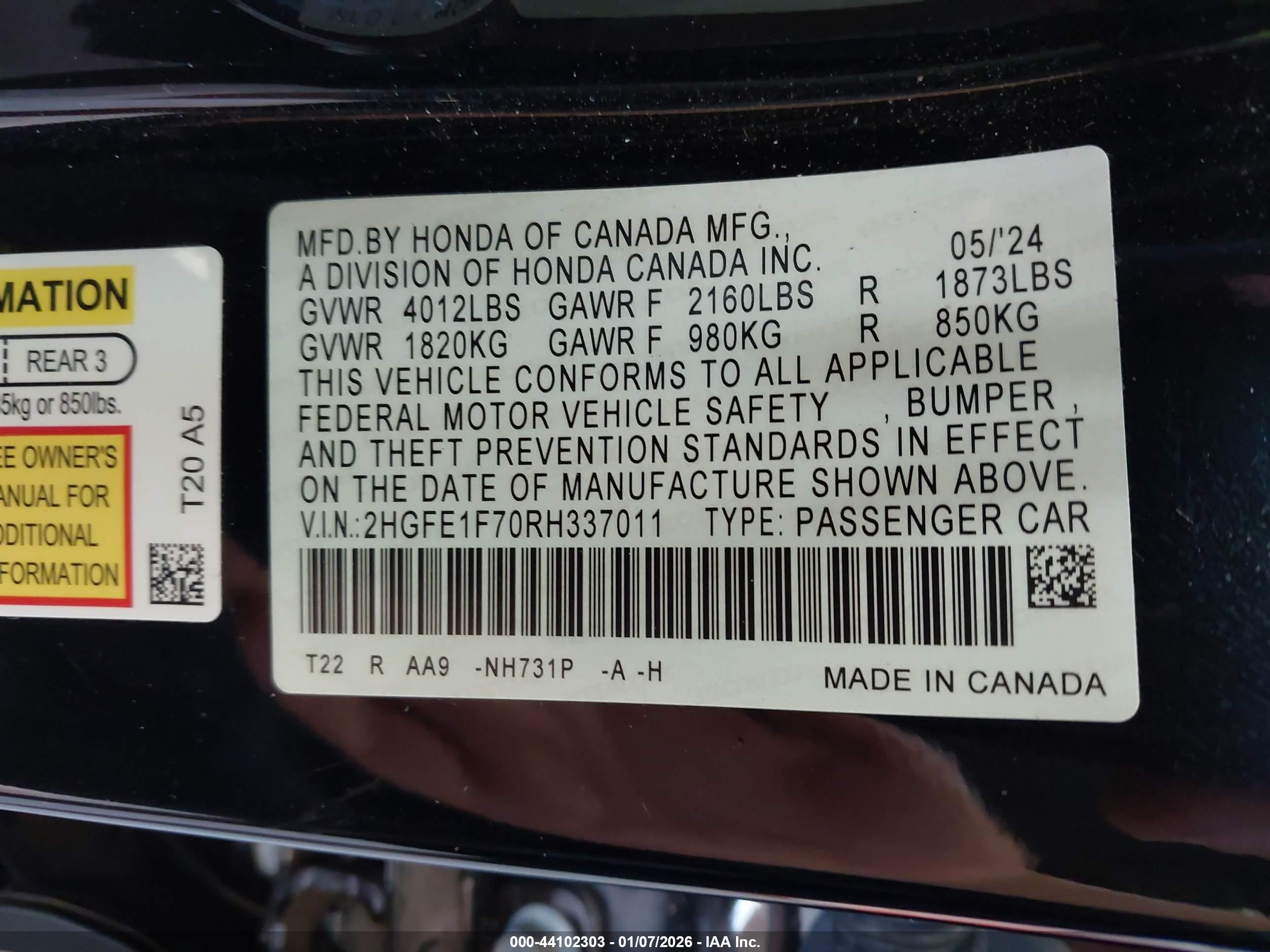 HONDA CIVIC image 9