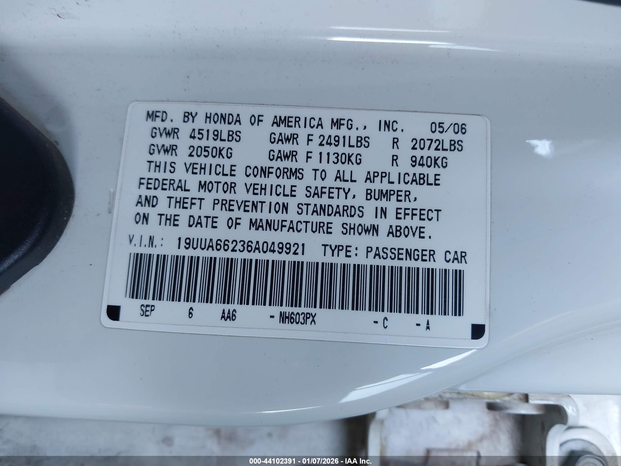 ACURA TL image 9