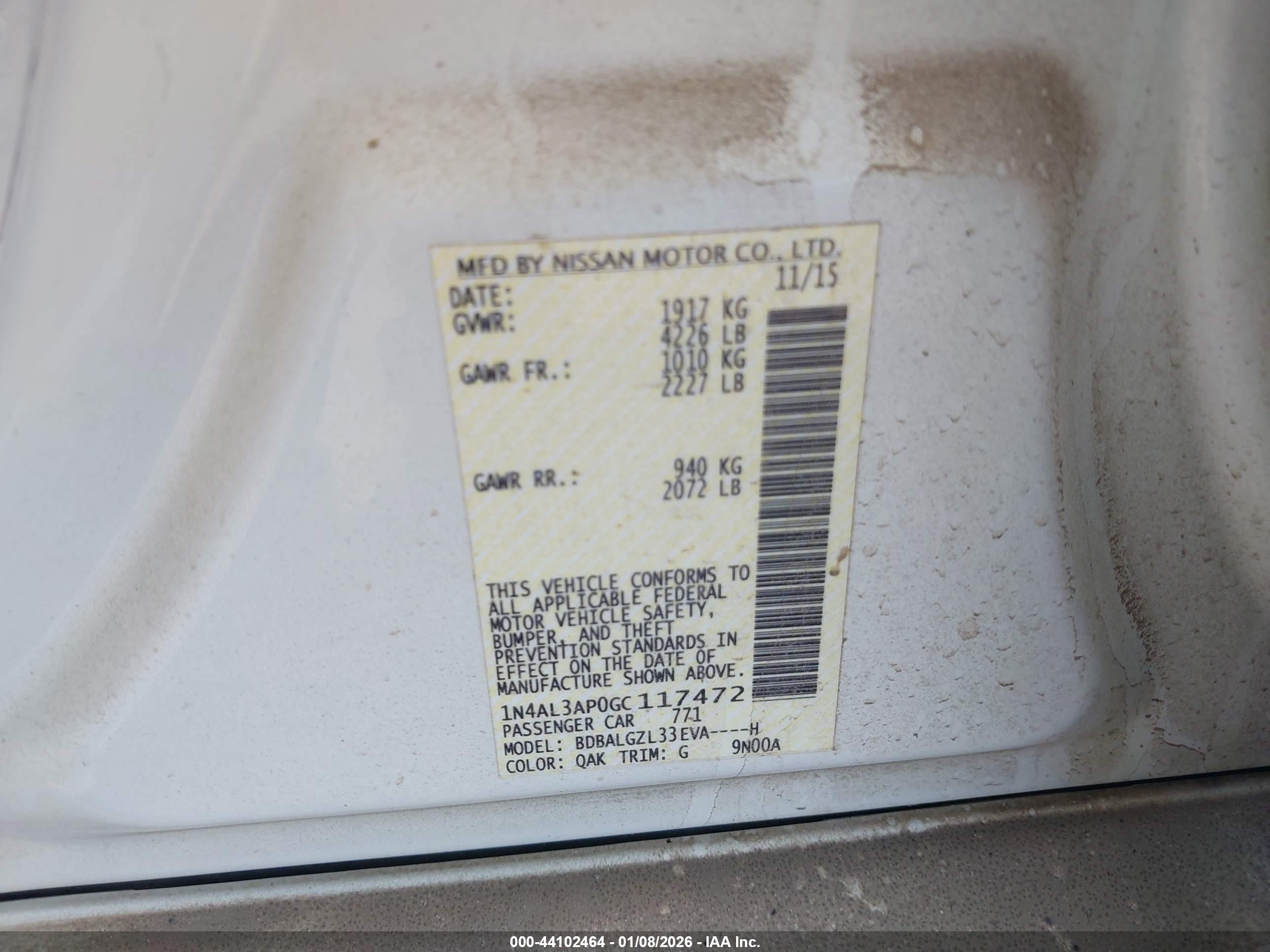NISSAN ALTIMA image 9